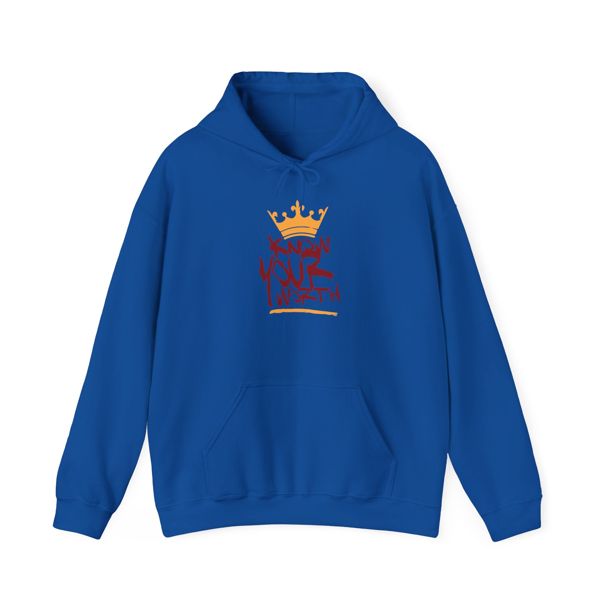KYW — Inspirational Gold & Burgundy Crown Graphic Hoodie