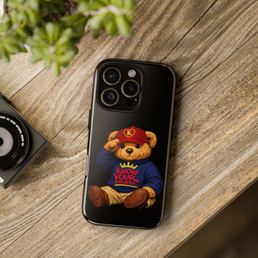 Know Your Worth - Teddy Bear - Cell Phone Case/ Cover