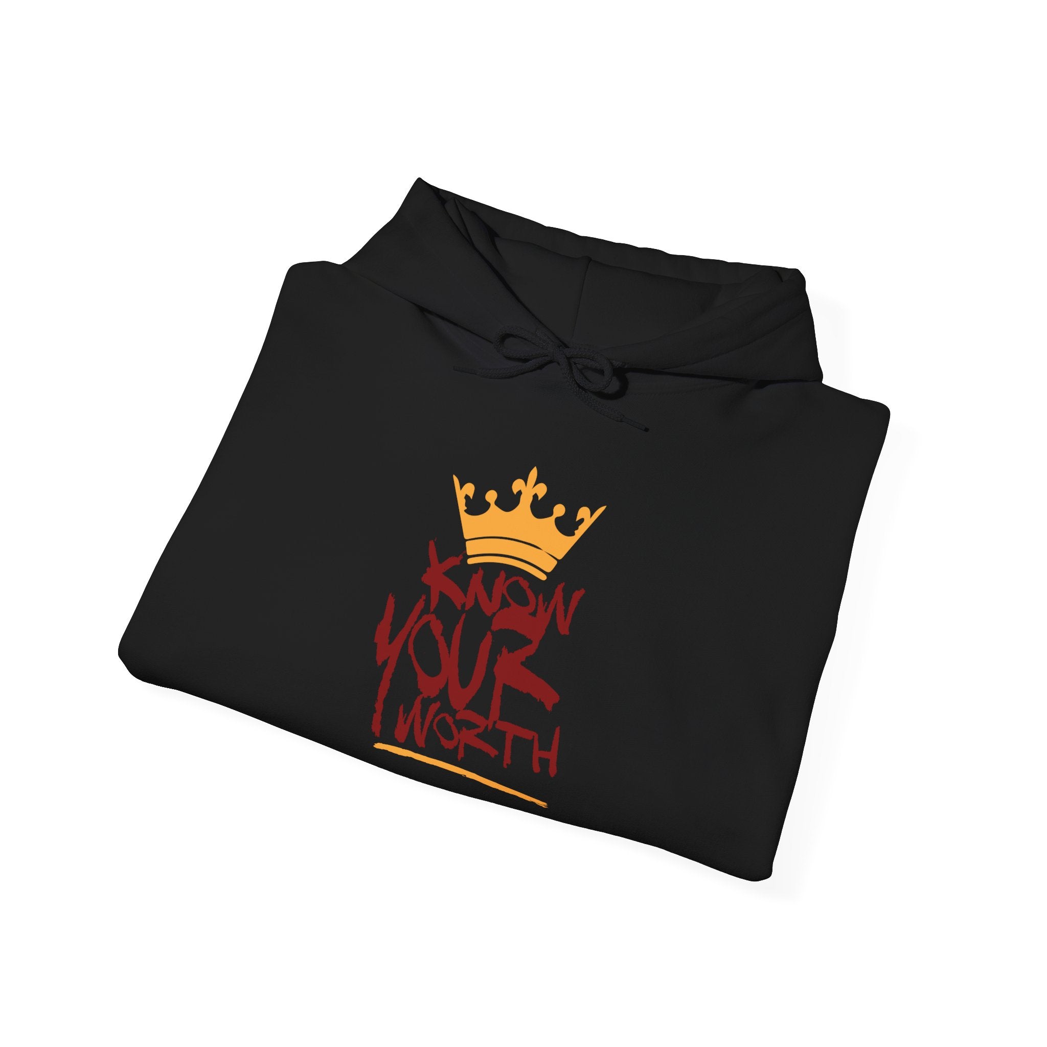 KYW — Inspirational Gold & Burgundy Crown Graphic Hoodie