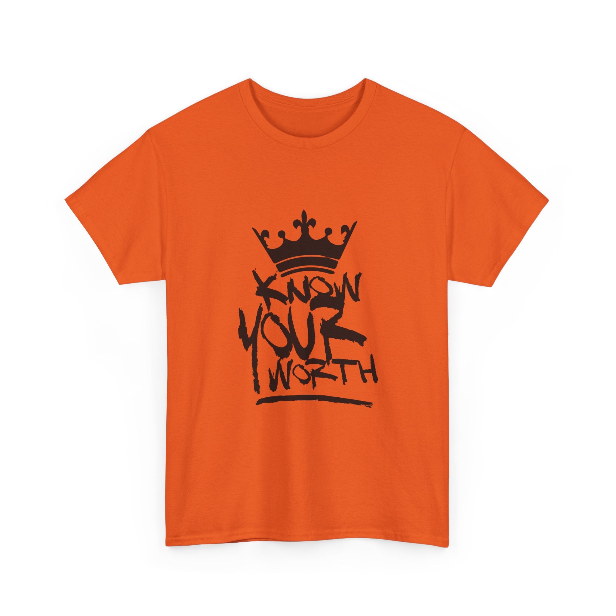 Know Your Worth T-Shirt — Inspirational Crown Graphic Tee