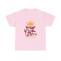 KYW — Inspirational Gold & Burgundy Crown Graphic Pink Tee