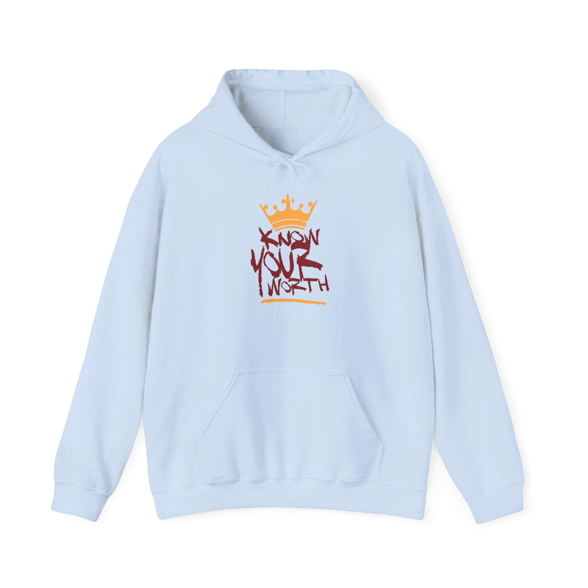 KYW — Inspirational Gold & Burgundy Crown Graphic Hoodie