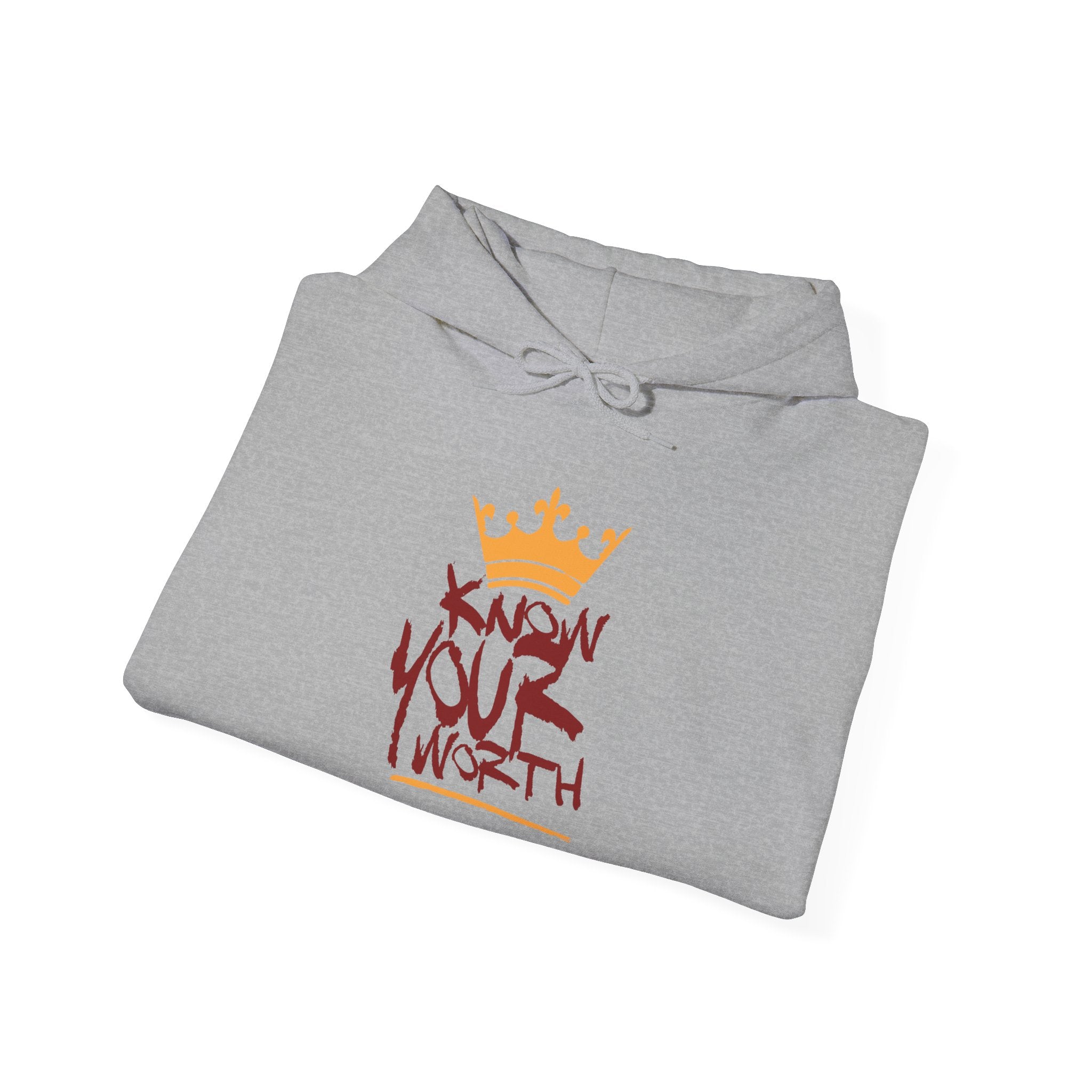 KYW — Inspirational Gold & Burgundy Crown Graphic Hoodie