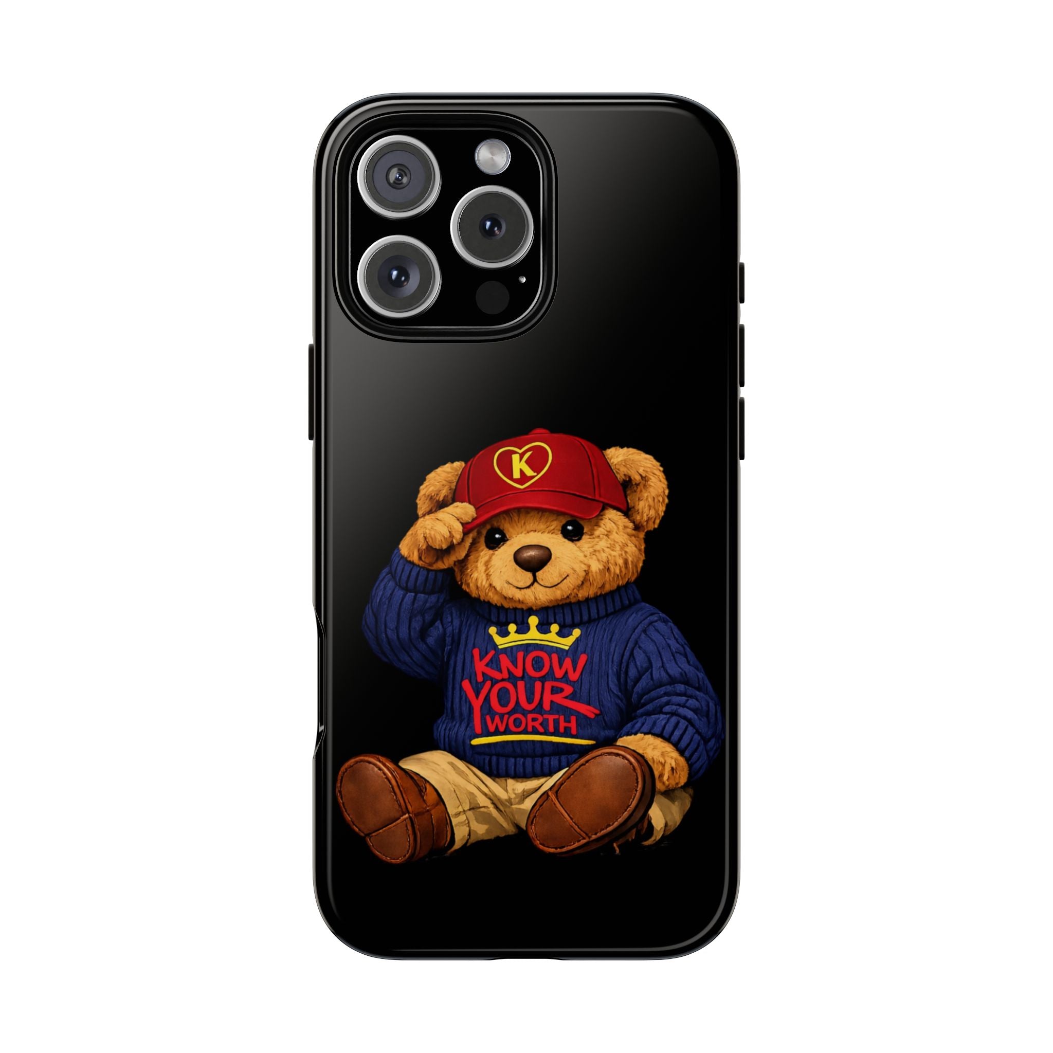 Know Your Worth - Teddy Bear - Cell Phone Case/ Cover