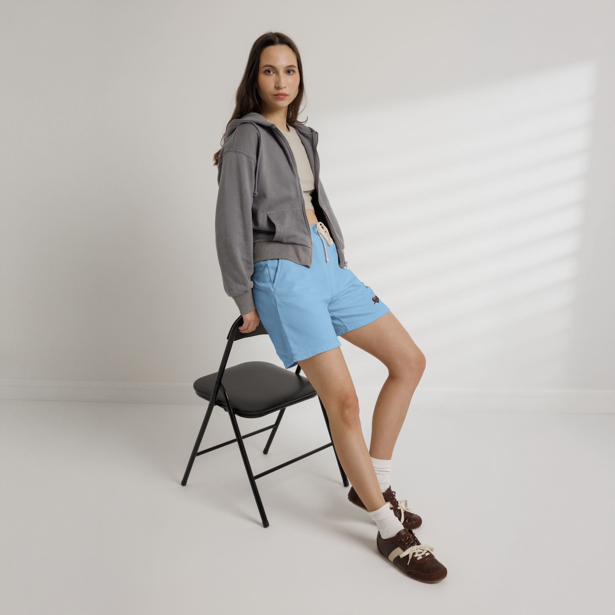 Embroidered - Love Like It's No Tomorrow by KYW - Fleece Sweat Shorts