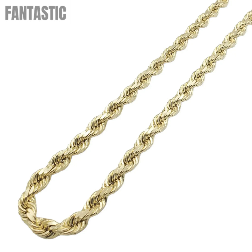 10K Gold- Solid Rope Chain (Yellow Gold)