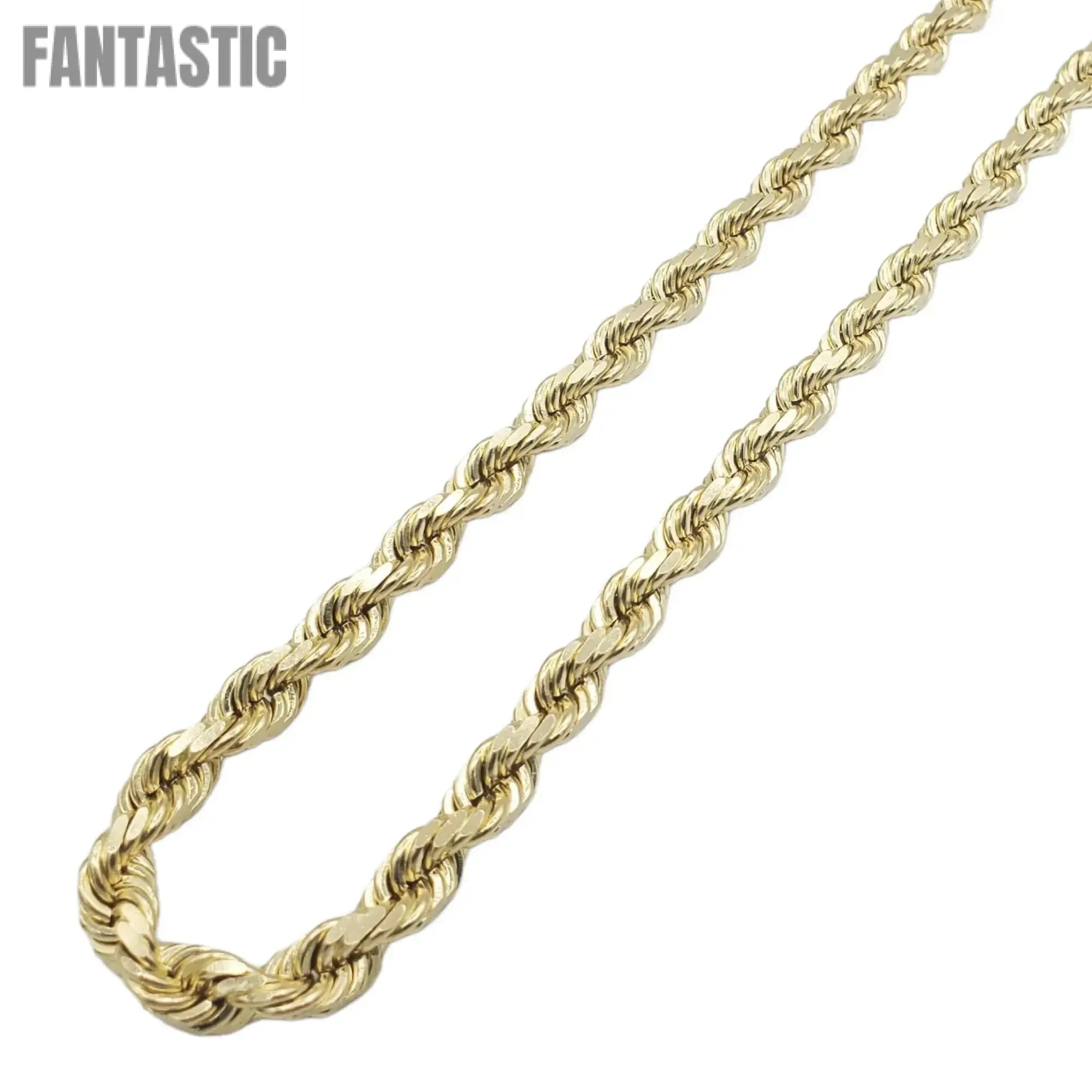 10K Gold- Solid Rope Chain (Yellow Gold)