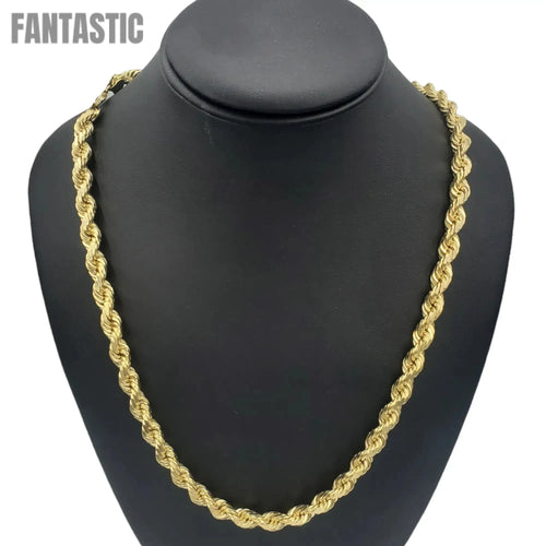 10K Gold- Solid Rope Chain (Yellow Gold)