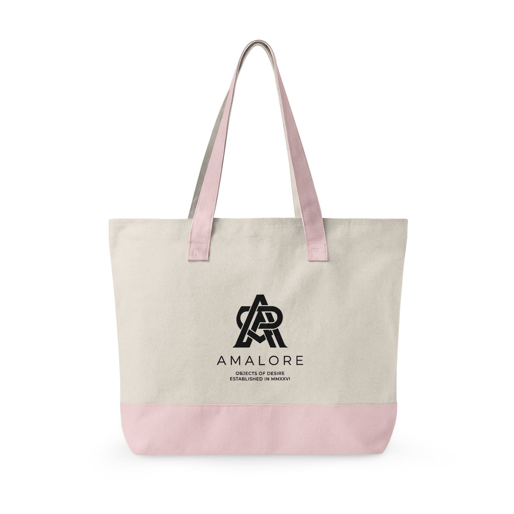 Amalore Canvas Tote Bag — Zippered Beach & Market Tote