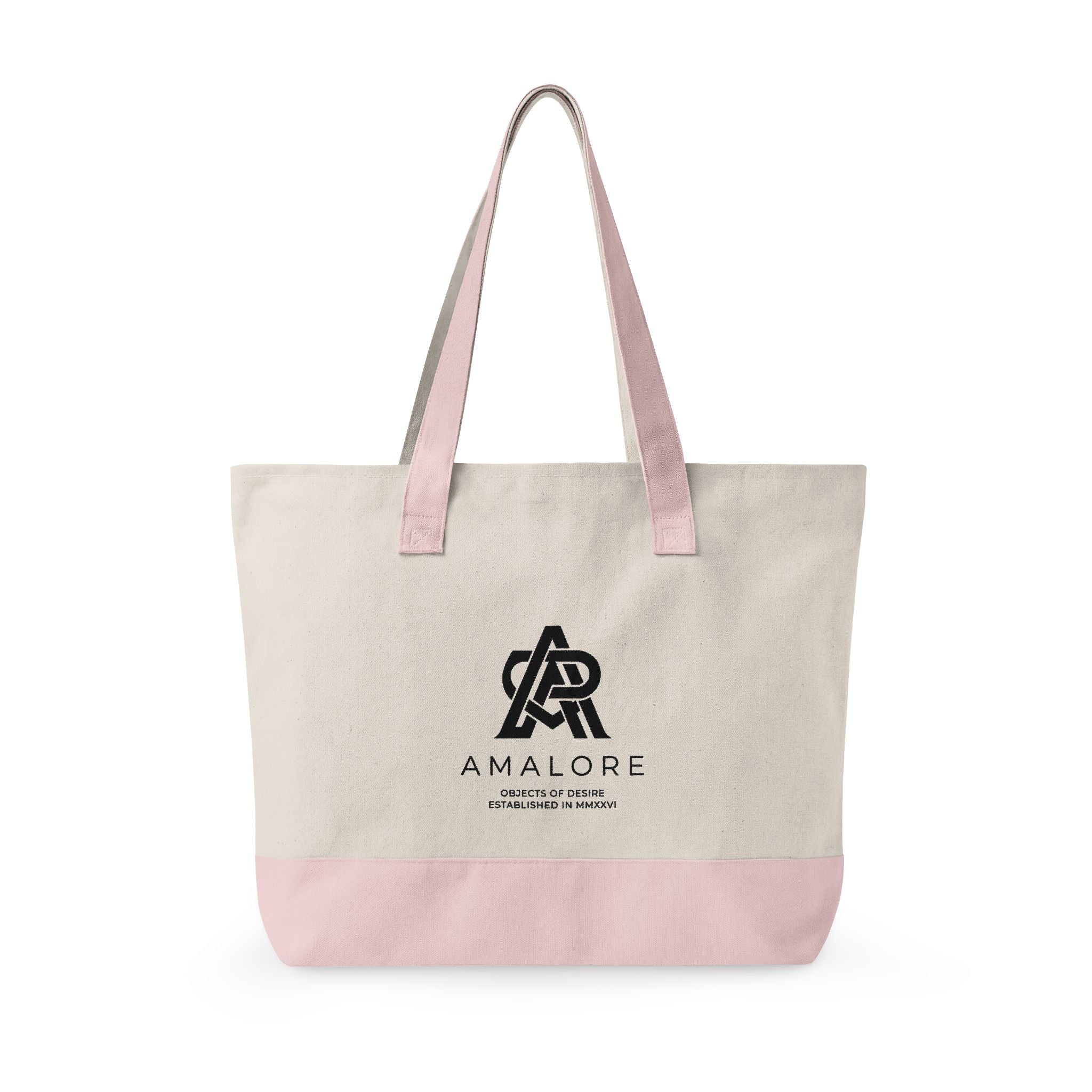 Amalore Canvas Tote Bag — Zippered Beach & Market Tote