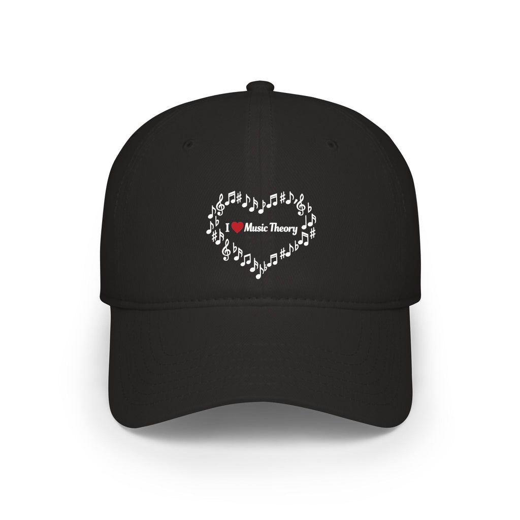 I Love Music Theory - Black Low Profile Baseball Cap