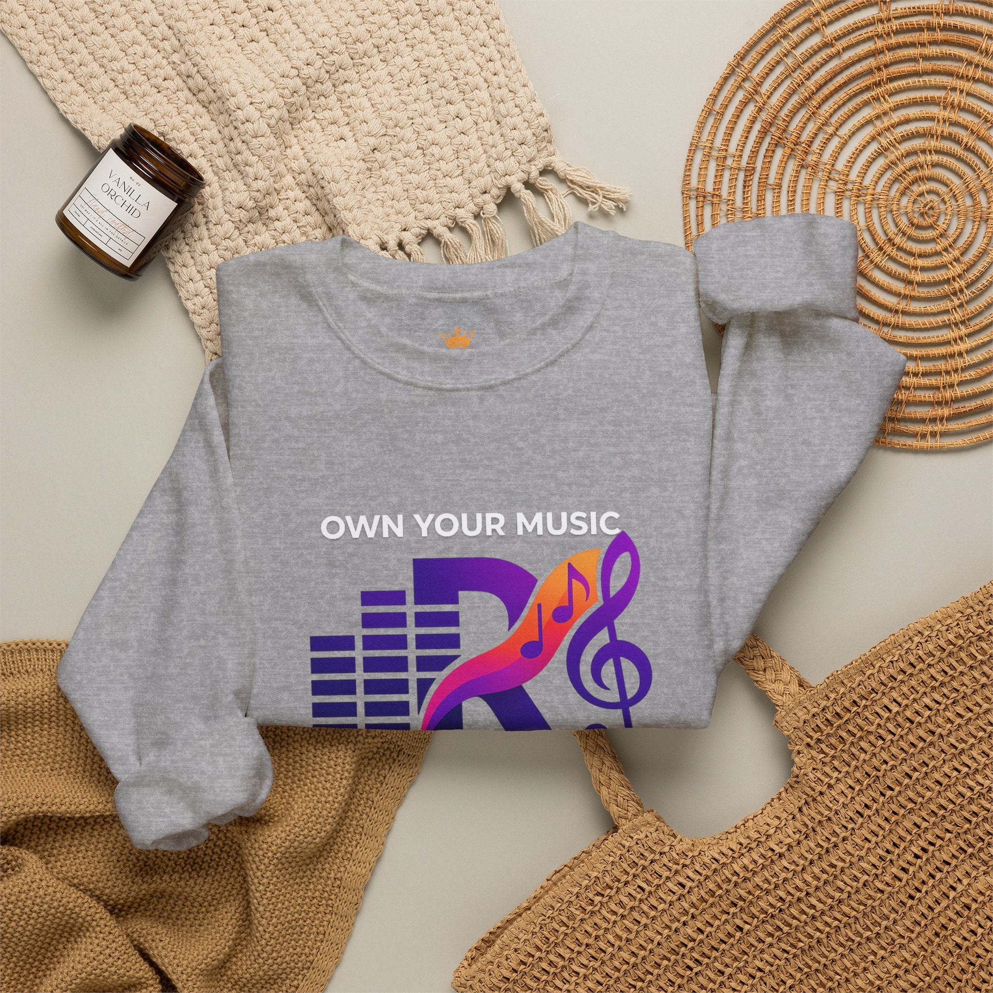 The Royalty Flow by KYW - Music Logo - Crewneck Sweatshirt