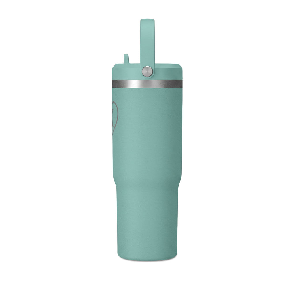 Monogram Heart Tumbler — 32oz - Know Your Worth Est. 61920 - Insulated Travel Cup with Initial 'Heart K'