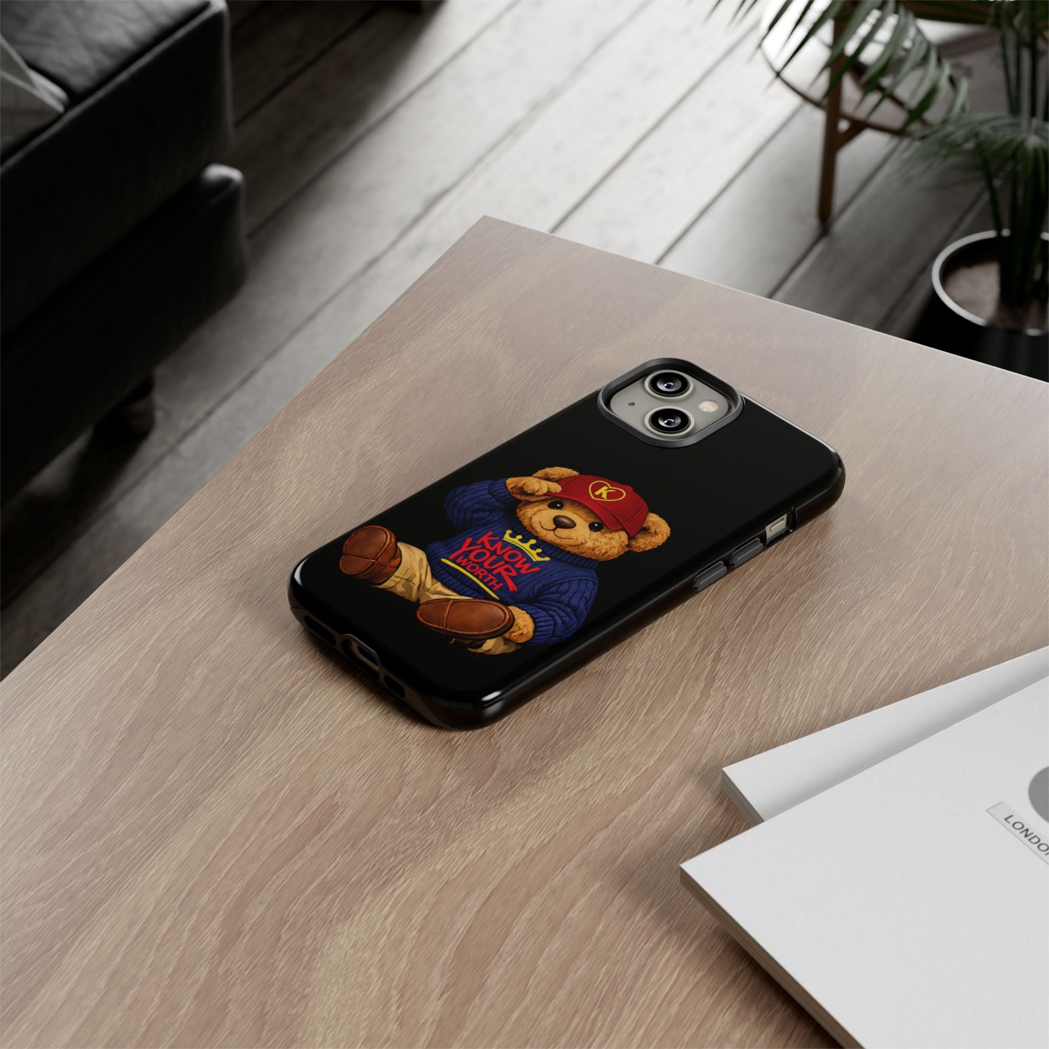 Know Your Worth - Teddy Bear - Cell Phone Case/ Cover