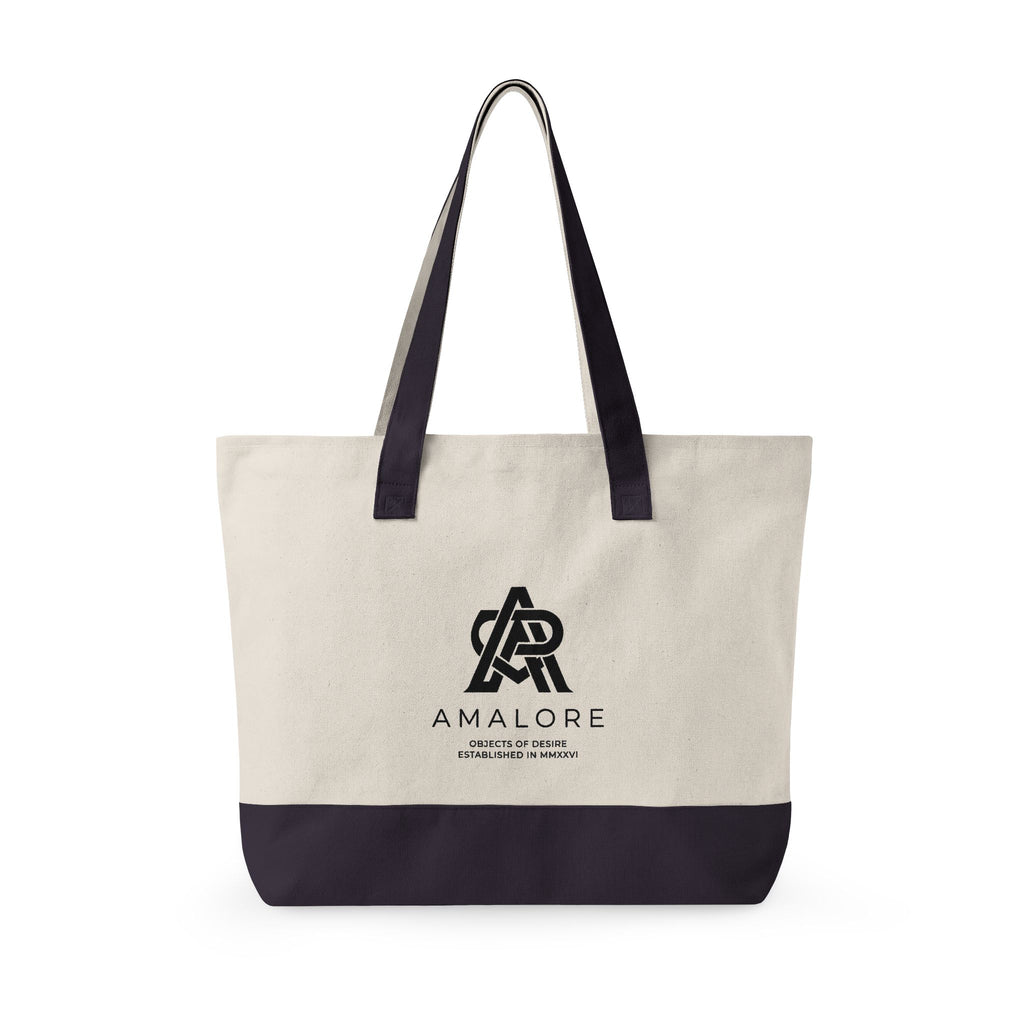 Amalore Canvas Tote Bag — Zippered Beach & Market Tote