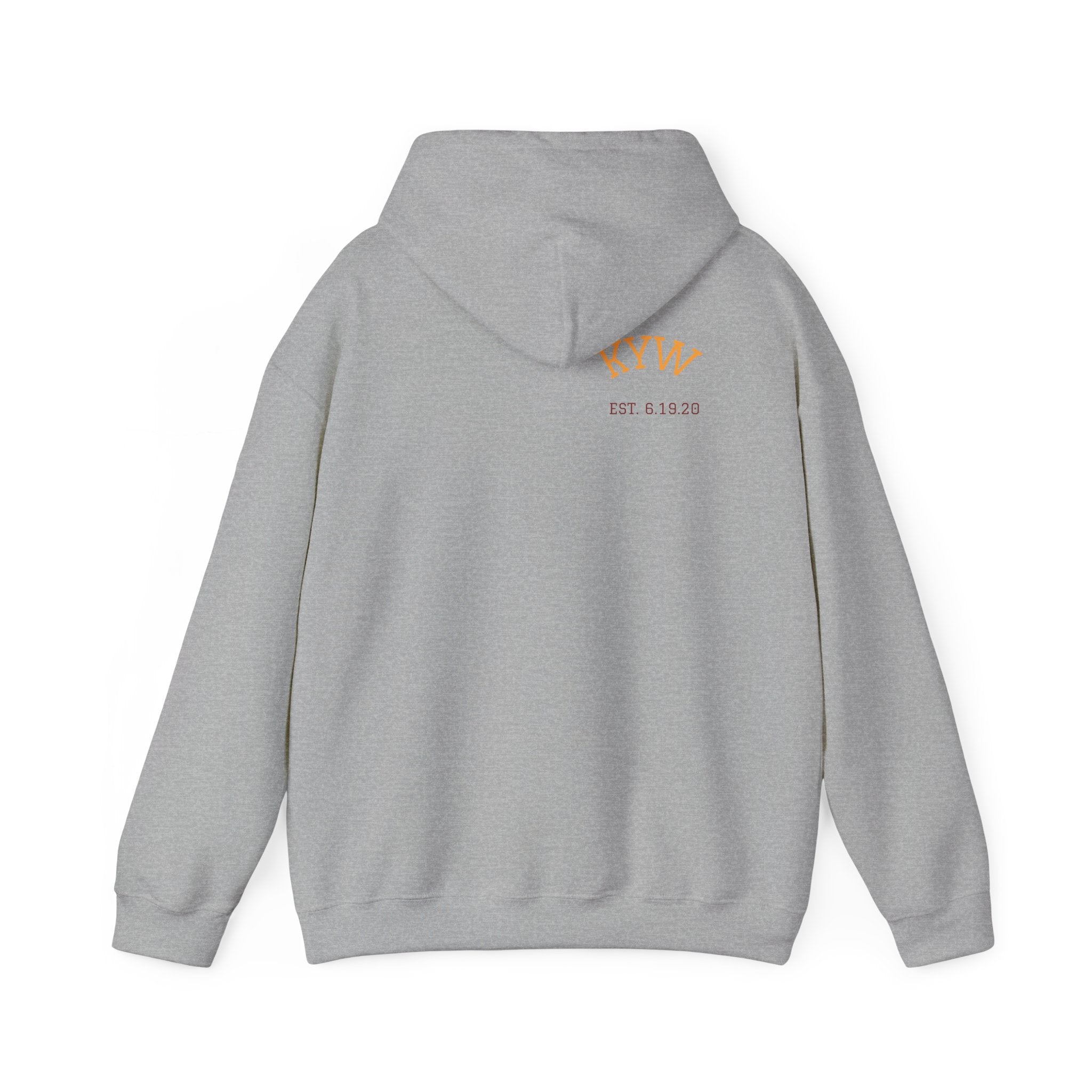 KYW — Inspirational Gold & Burgundy Crown Graphic Hoodie