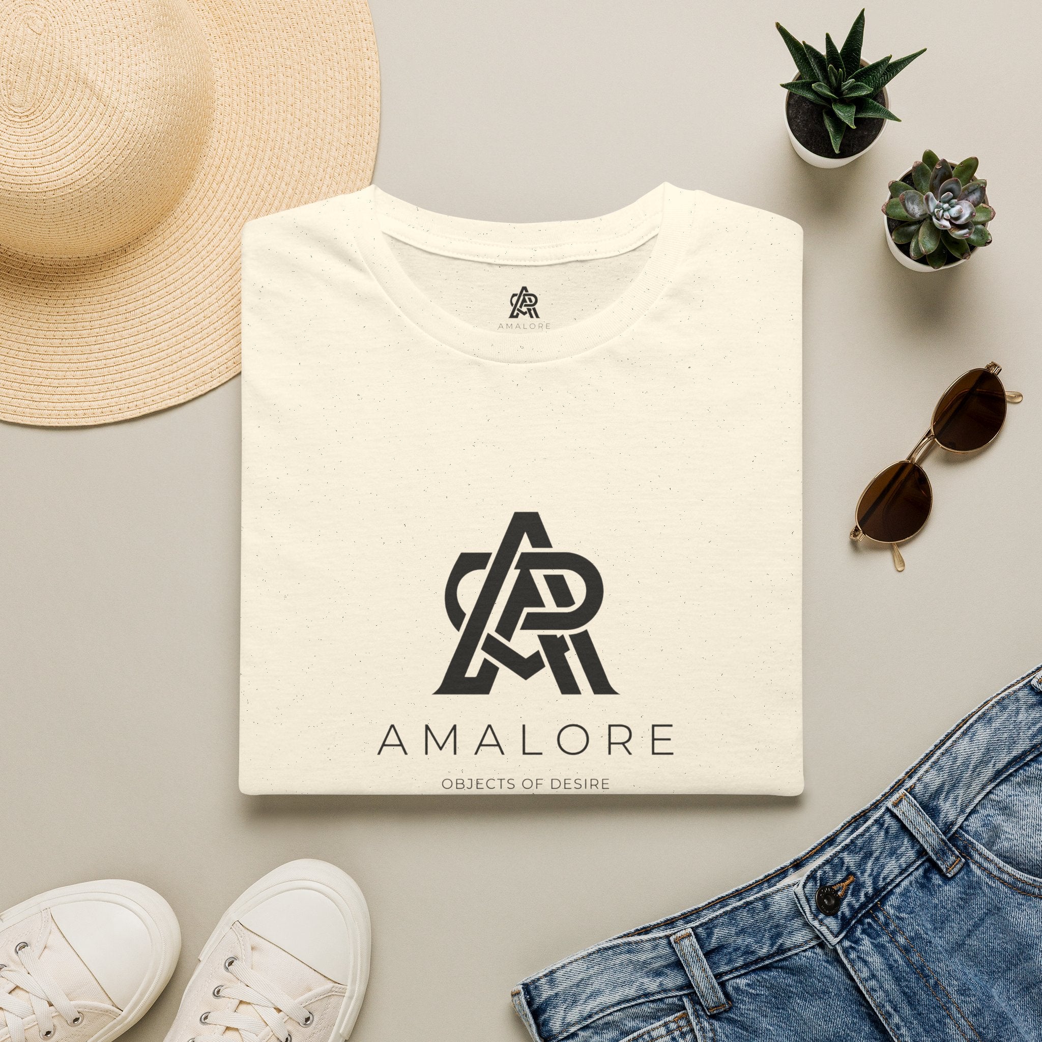 Amalore Logo T-Shirt — Minimalist Monogram Tee for Everyday Wear