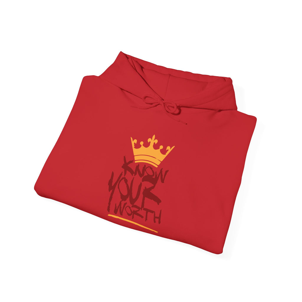KYW — Inspirational Gold & Burgundy Crown Graphic Hoodie