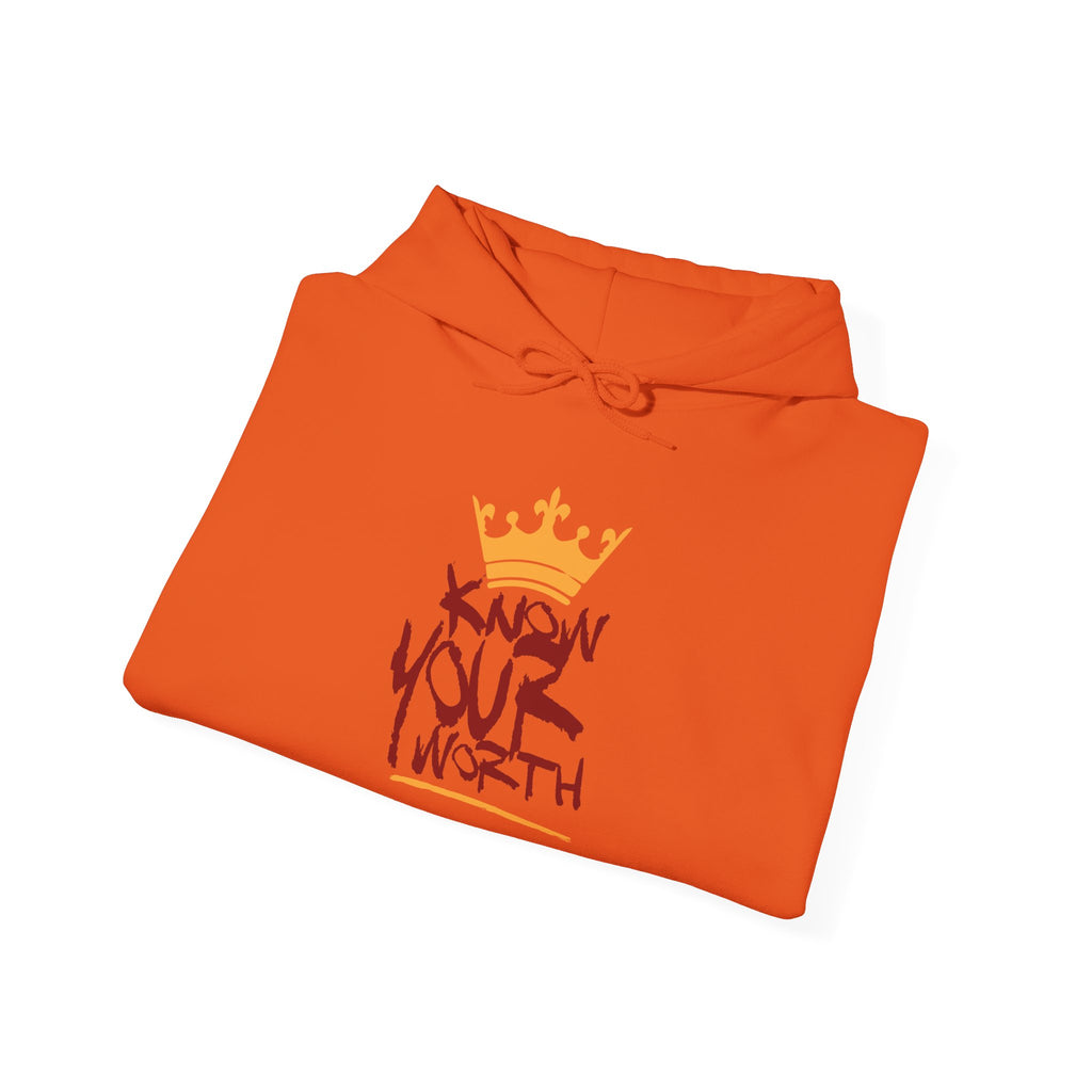 KYW — Inspirational Gold & Burgundy Crown Graphic Hoodie