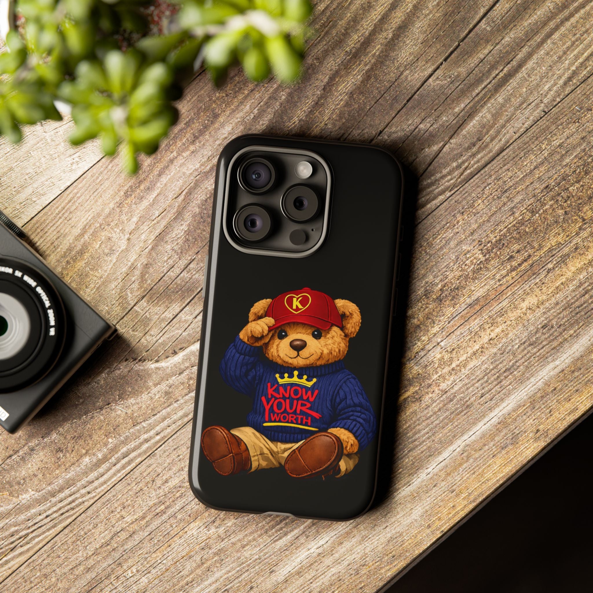 Know Your Worth - Teddy Bear - Cell Phone Case/ Cover
