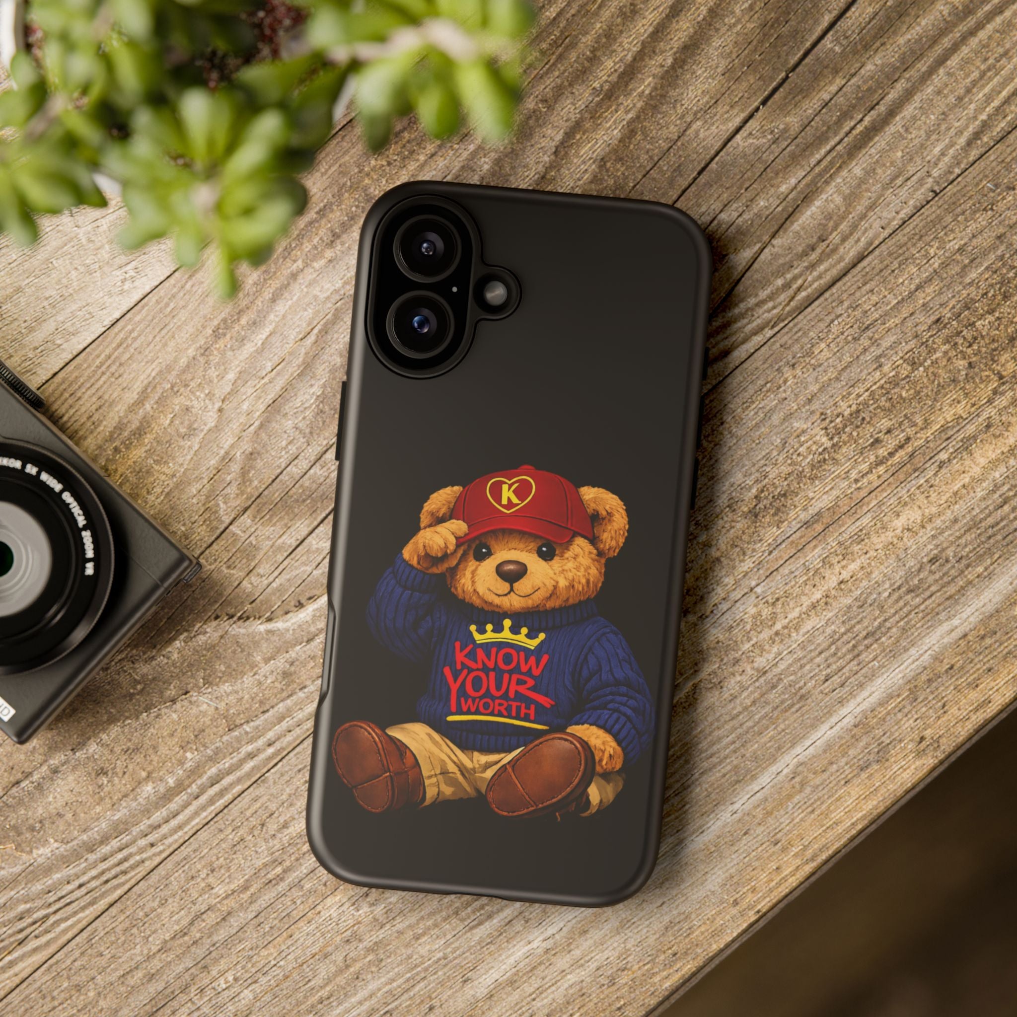 Know Your Worth - Teddy Bear - Cell Phone Case/ Cover