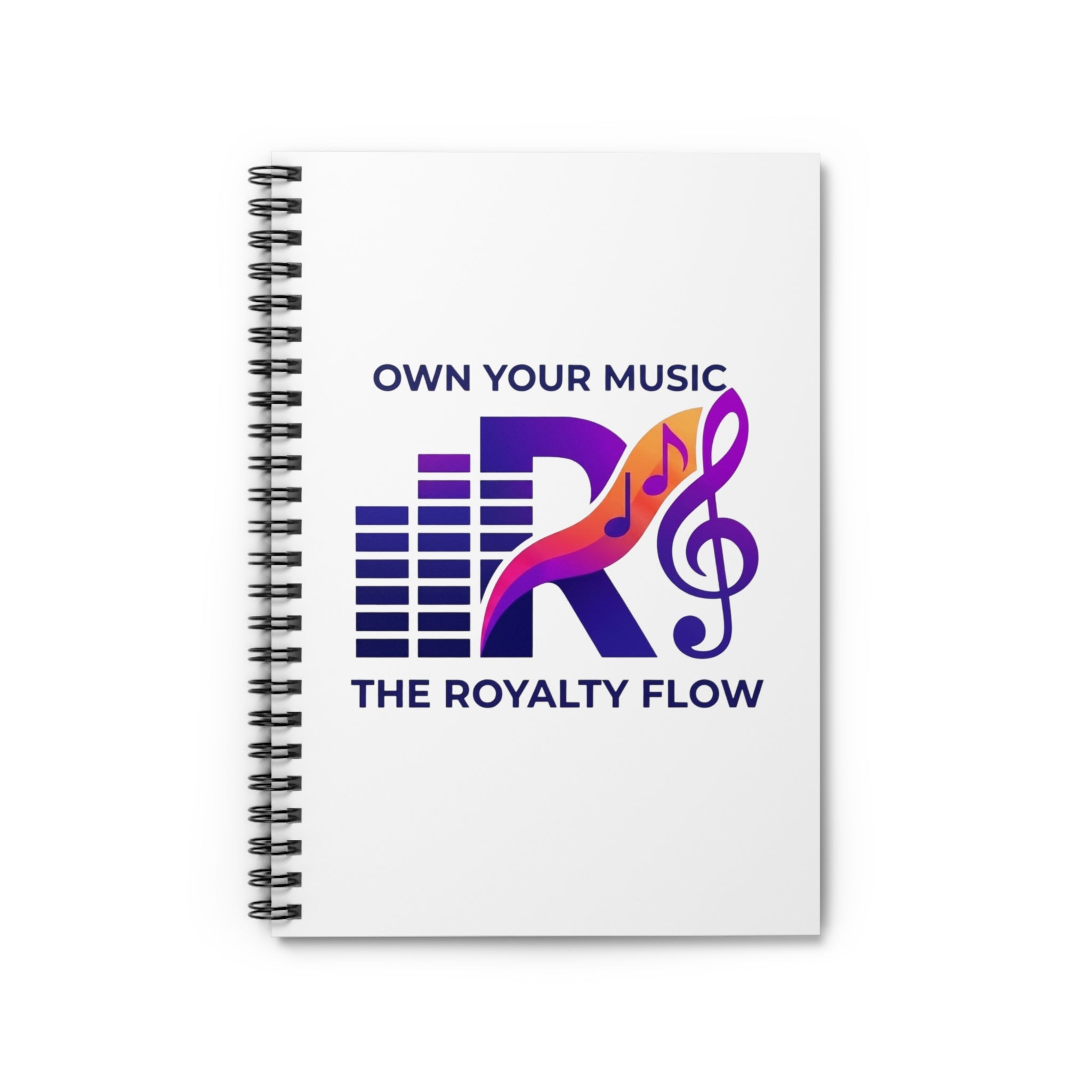 The Royalty Flow by KYW - Spiral Notebook – Motivational Ruled Journal Music Graphic