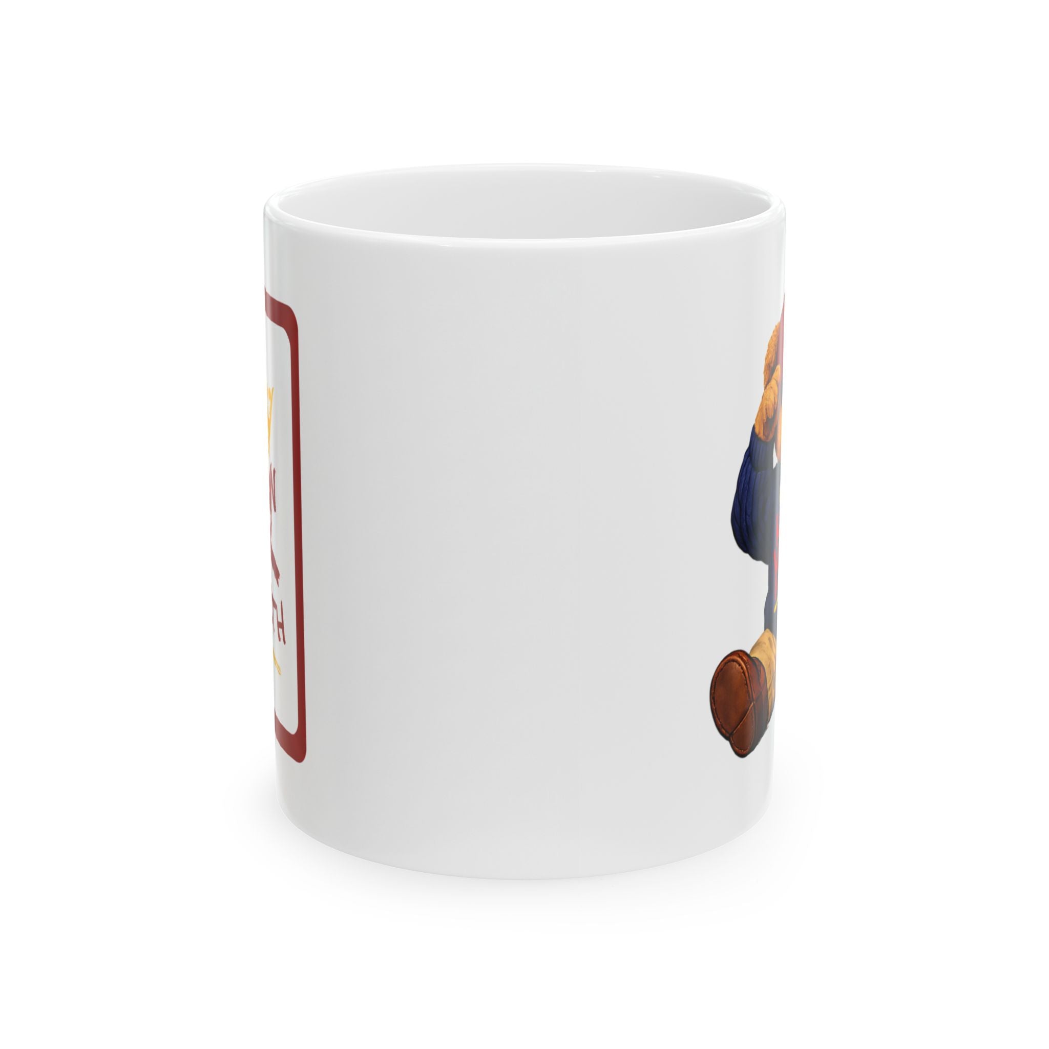 Know Your Worth Cozy Bear Illustration - Coffee Cup (11oz, 15oz)