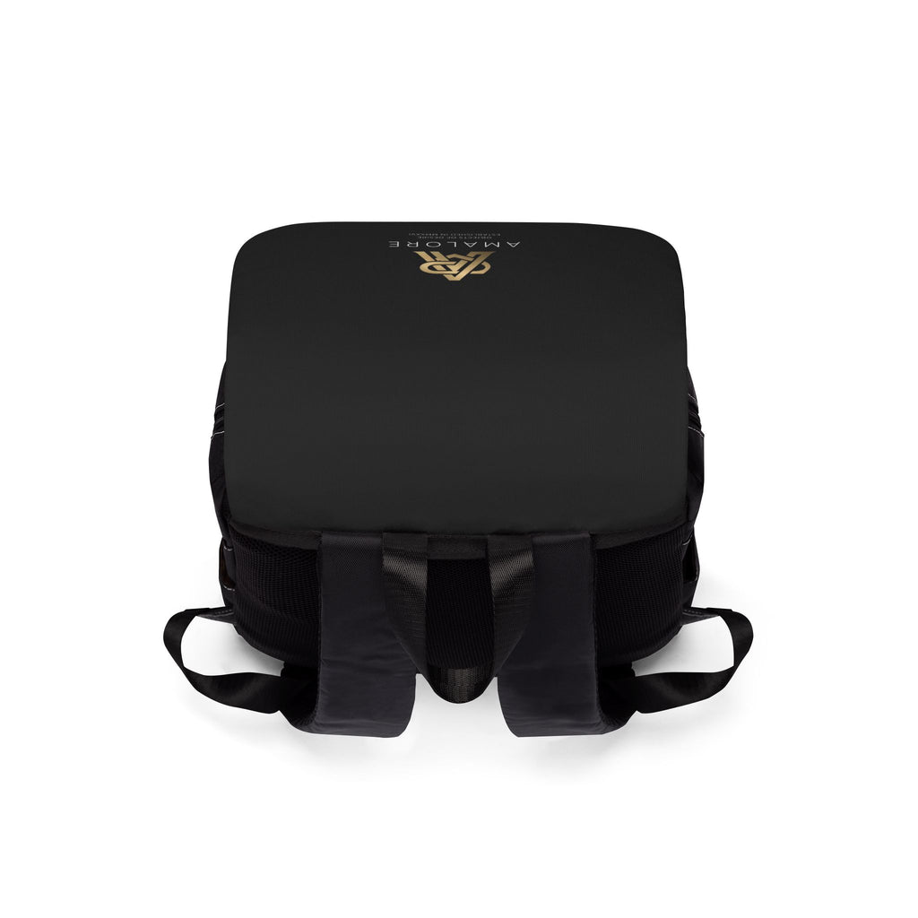 Amalore "Black & Gold" Designer Casual Shoulder Backpack