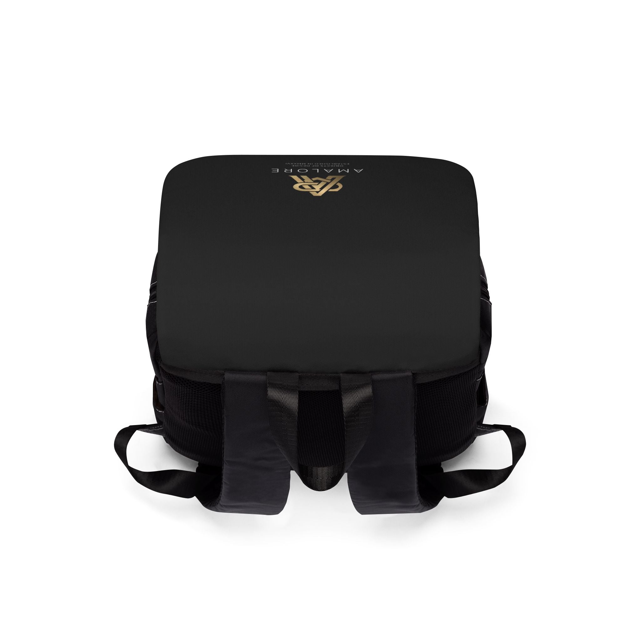 Amalore "Black & Gold" Designer Casual Shoulder Backpack