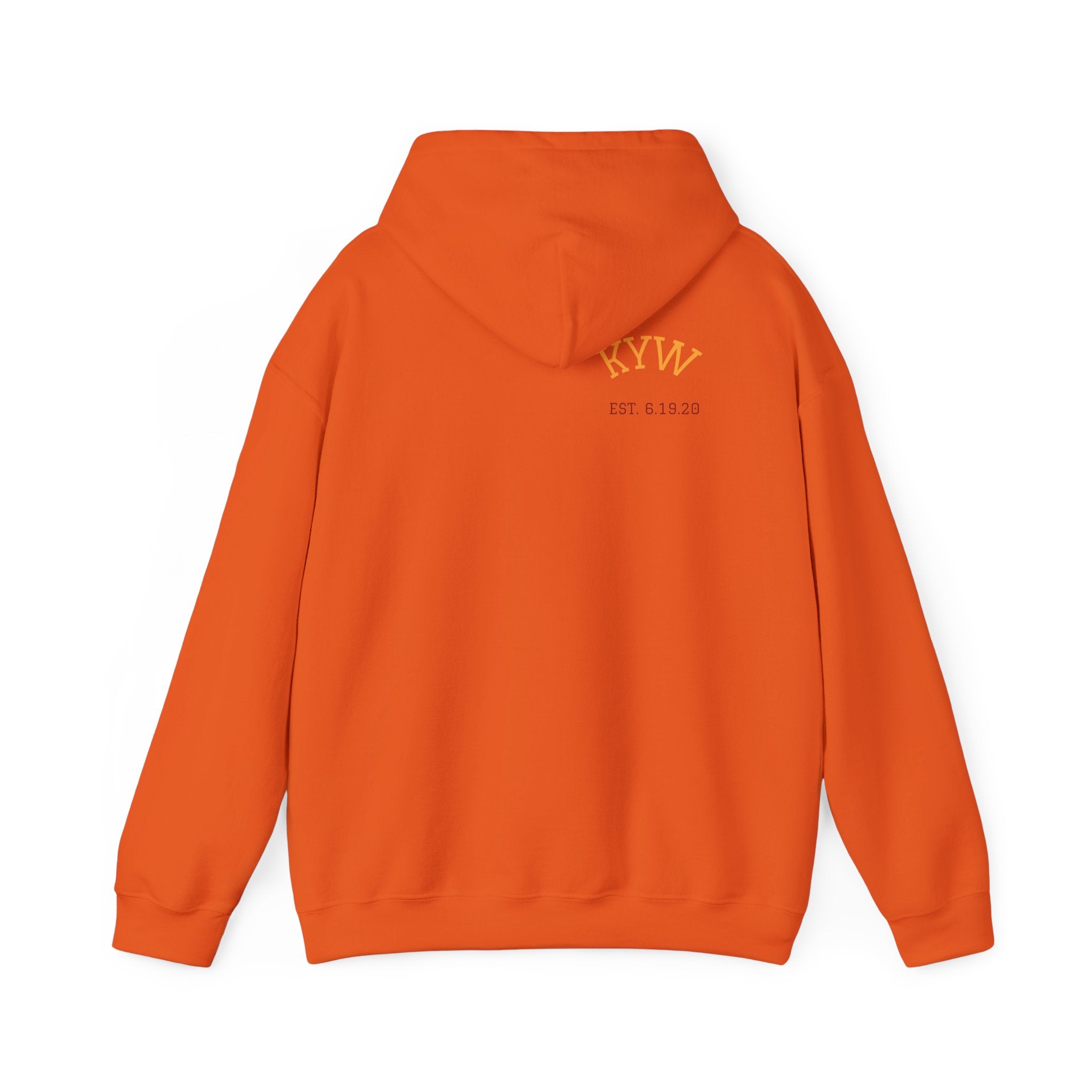 KYW — Inspirational Gold & Burgundy Crown Graphic Hoodie