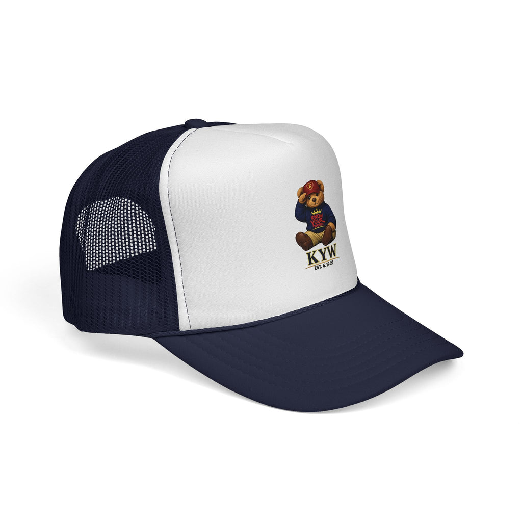 Trucker Cap - Teddy Bear Graffiti "Know Your Worth" Mesh Hat