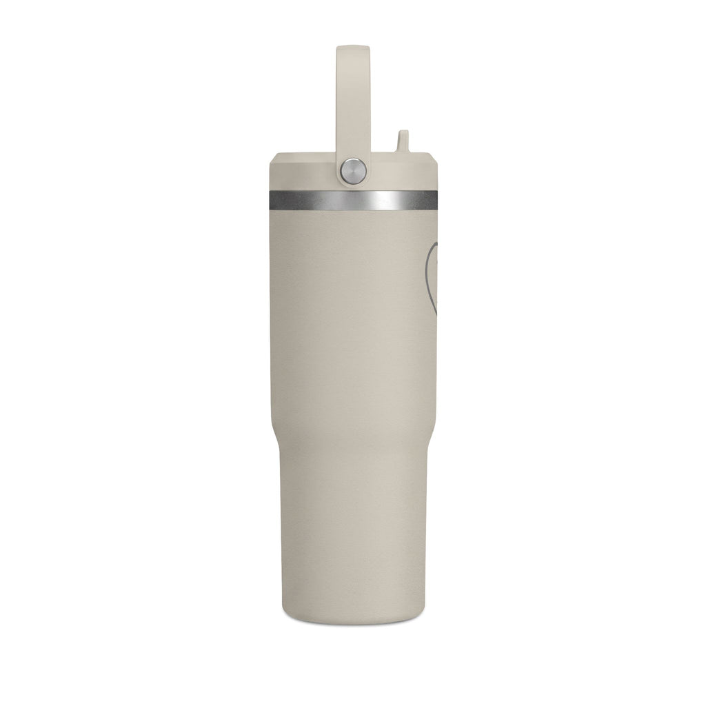 Monogram Heart Tumbler — 32oz - Know Your Worth Est. 61920 - Insulated Travel Cup with Initial 'Heart K'