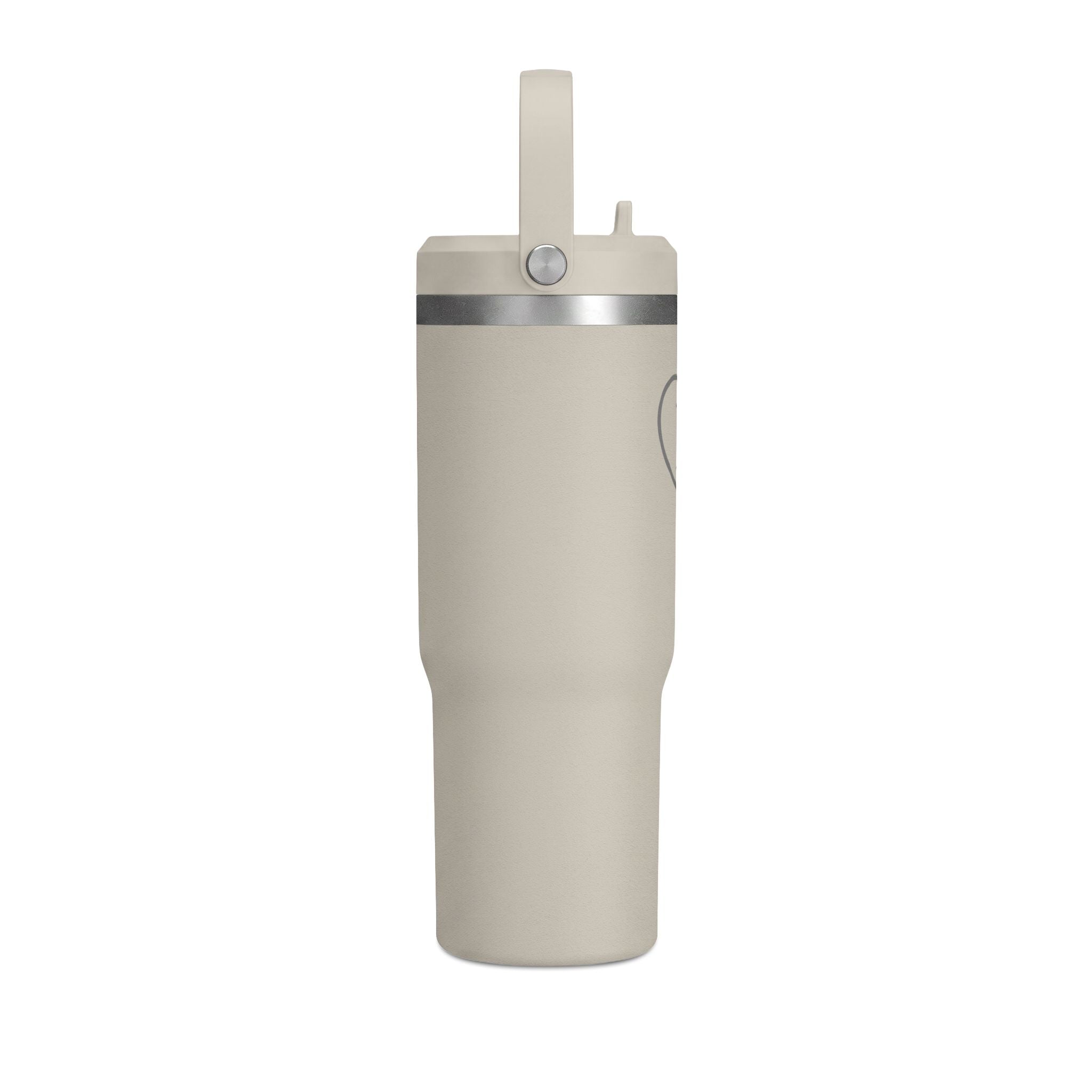 Monogram Heart Tumbler — 32oz - Know Your Worth Est. 61920 - Insulated Travel Cup with Initial 'Heart K'