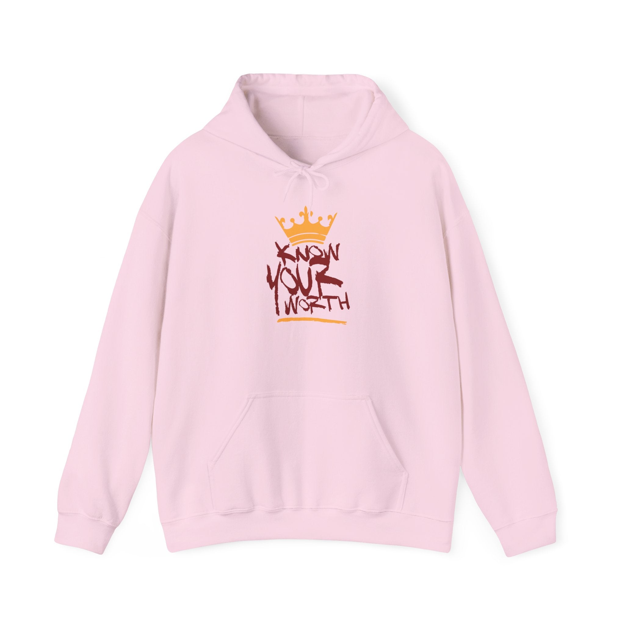 KYW — Inspirational Gold & Burgundy Crown Graphic Hoodie