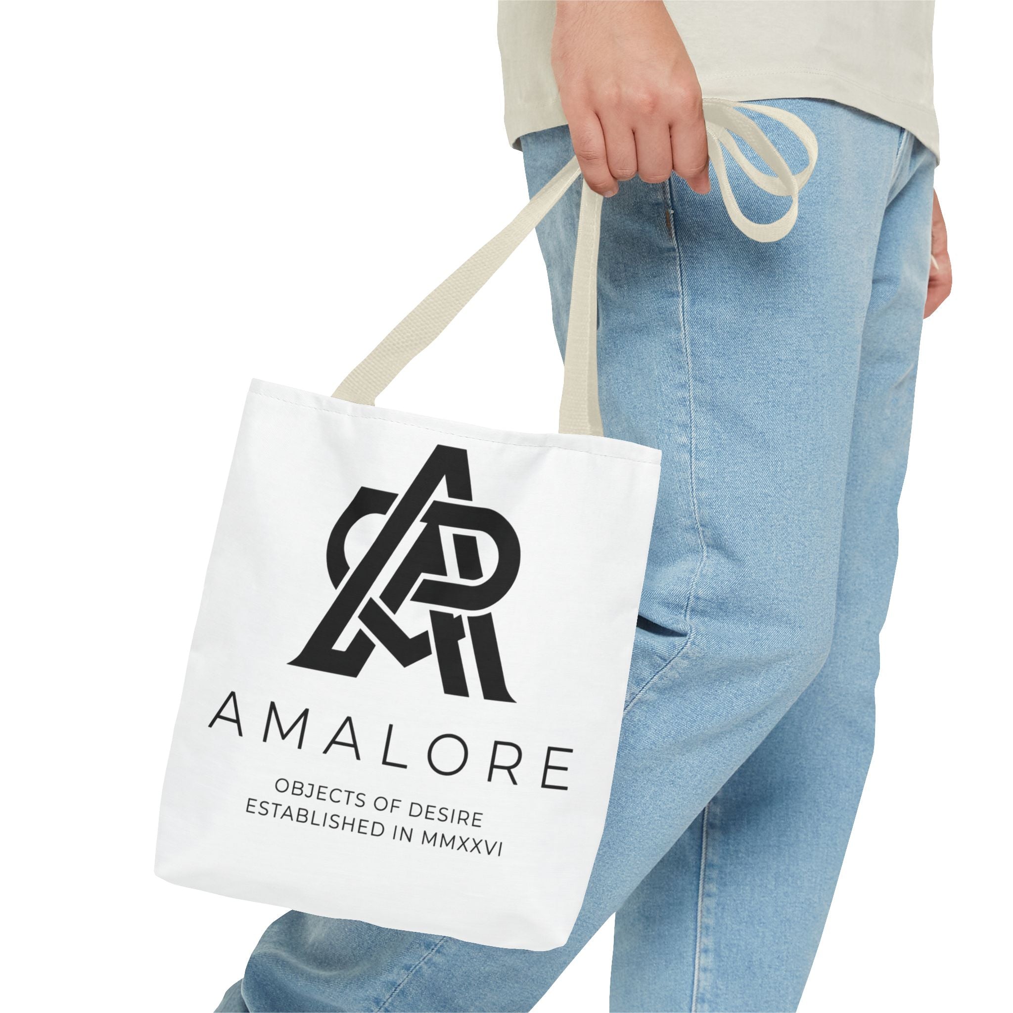 Amalore Designer Tote Bag — Minimalist Branded Canvas Tote