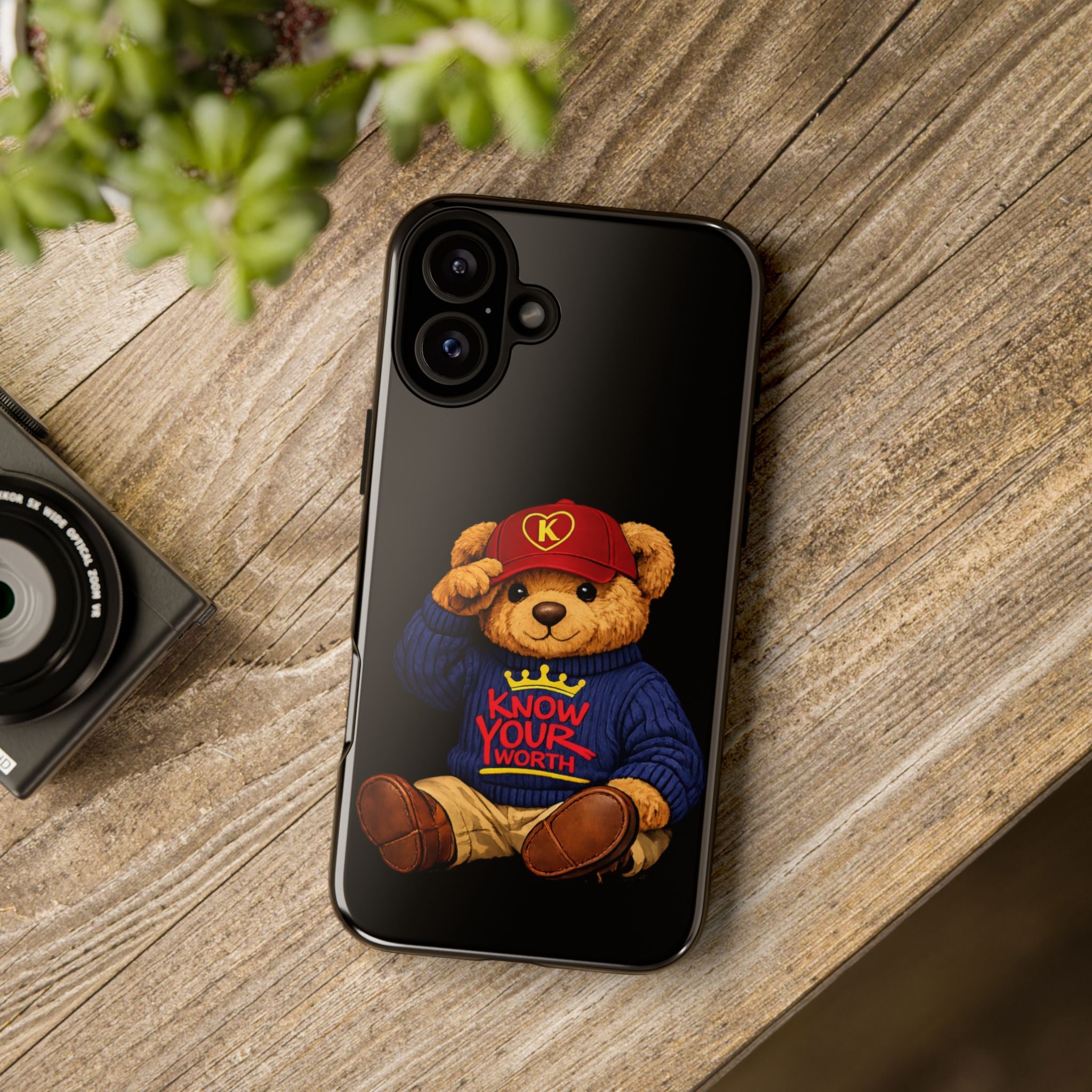 Know Your Worth - Teddy Bear - Cell Phone Case/ Cover
