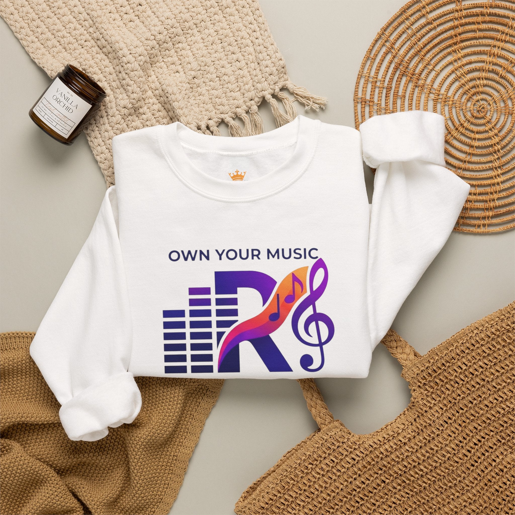 The Royalty Flow by KYW - Music Logo - 4 Colors Crewneck Sweatshirt