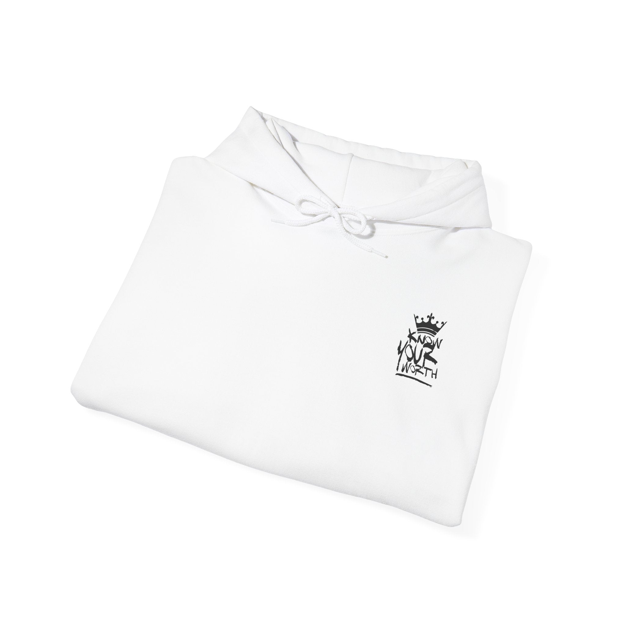 Know Your Worth Hoodie — Inspirational Black Crown Graphic Hoodie