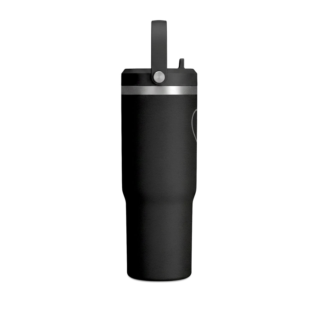 Monogram Heart Tumbler — 32oz - Know Your Worth Est. 61920 - Insulated Travel Cup with Initial 'Heart K'