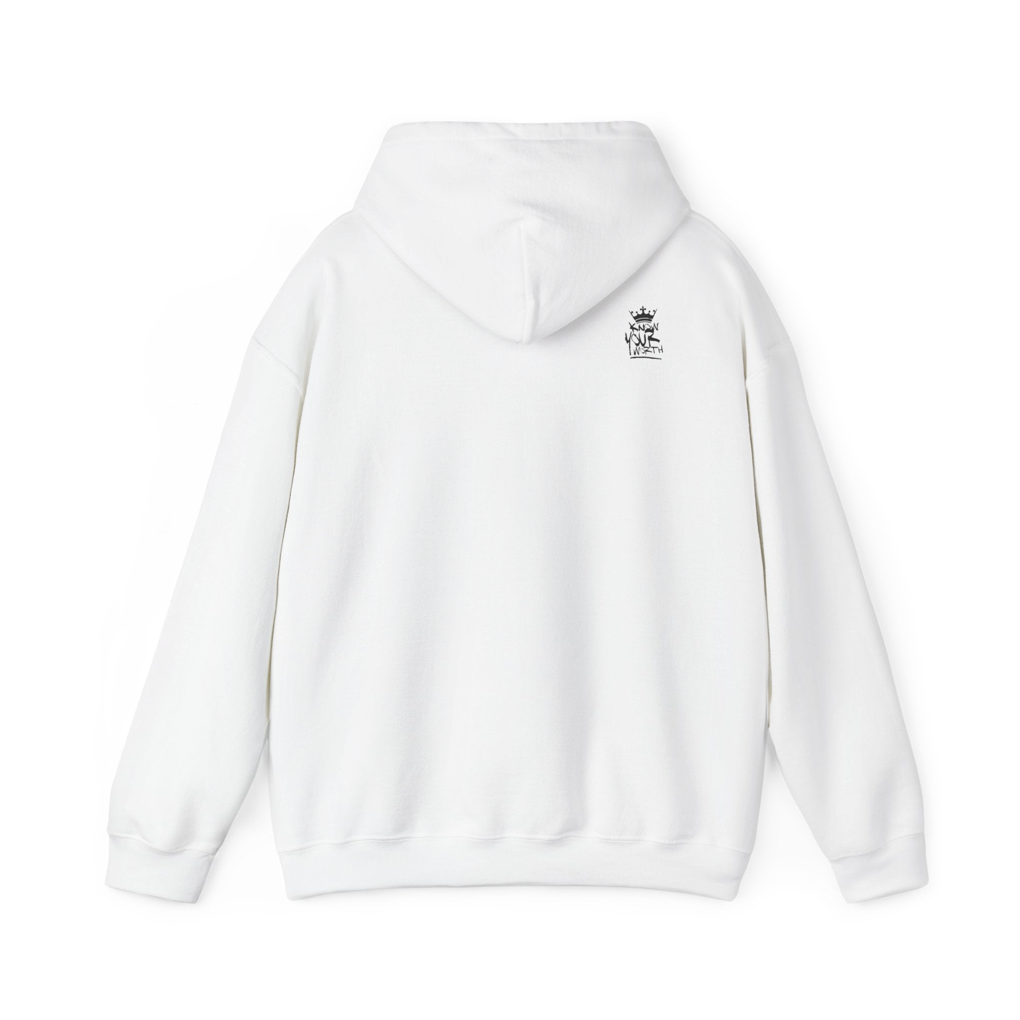 Know Your Worth Hoodie — Inspirational Black Crown Graphic Hoodie
