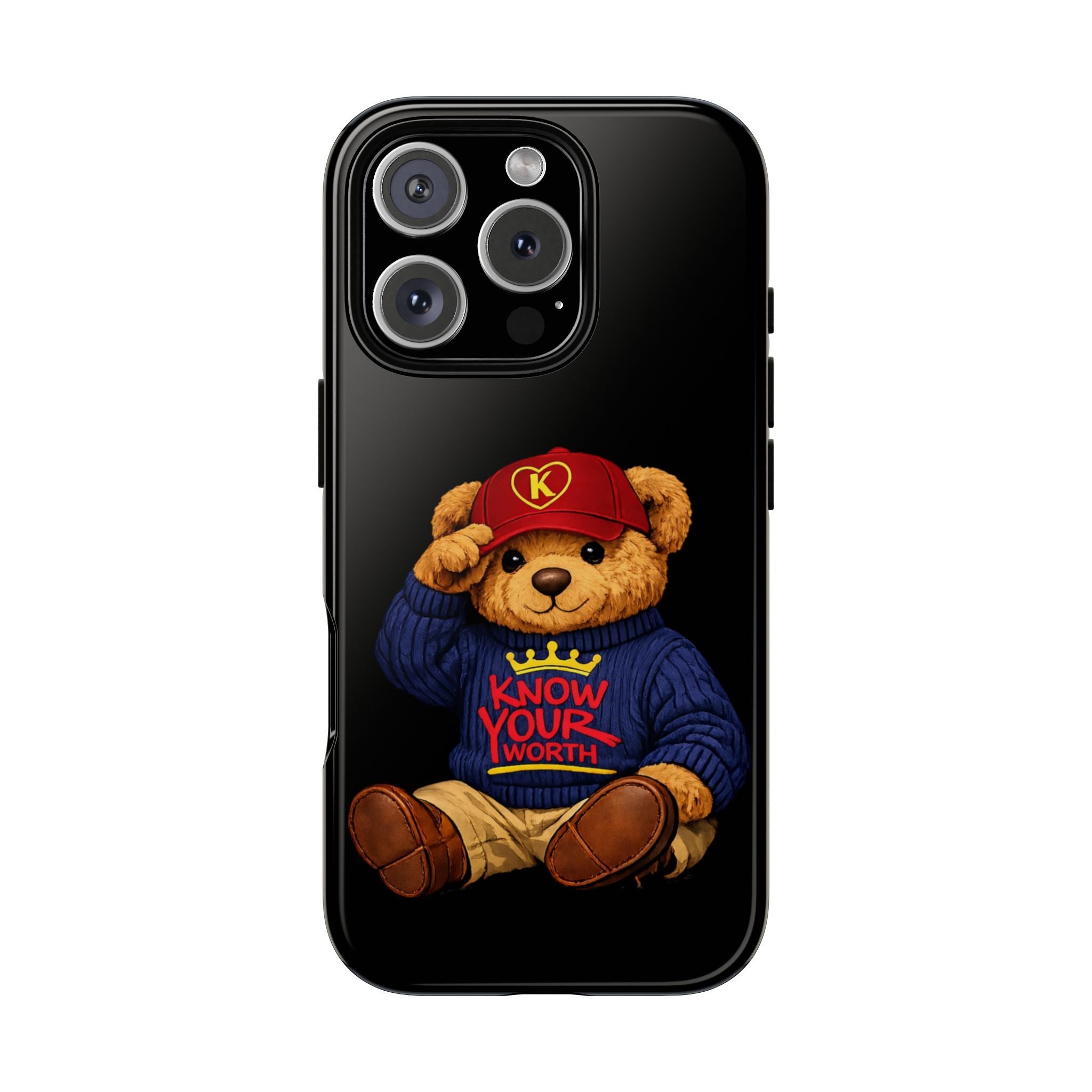 Know Your Worth - Teddy Bear - Cell Phone Case/ Cover