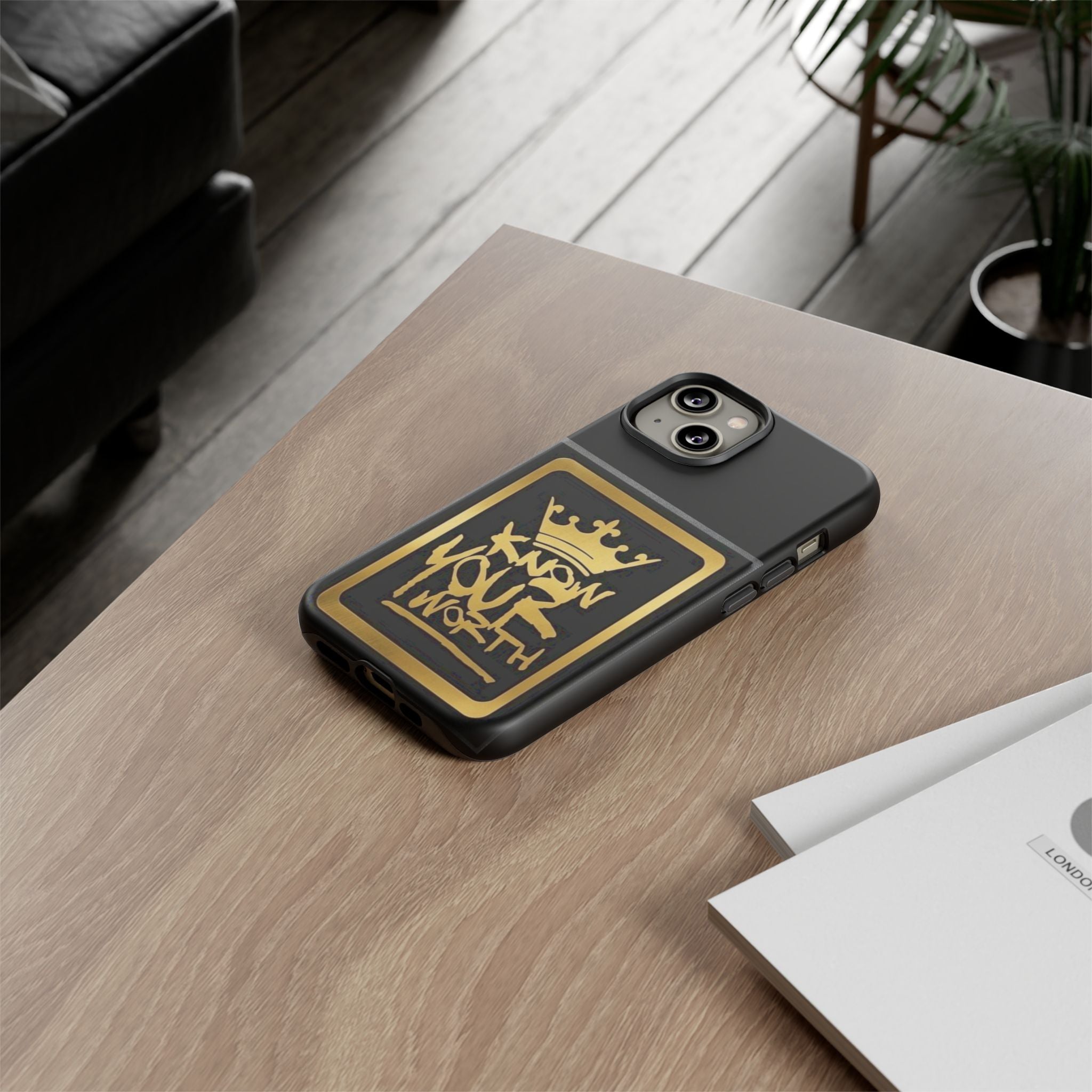 Know Your Worth 61920 - Gold Crown Cell Phone Case/ Cover