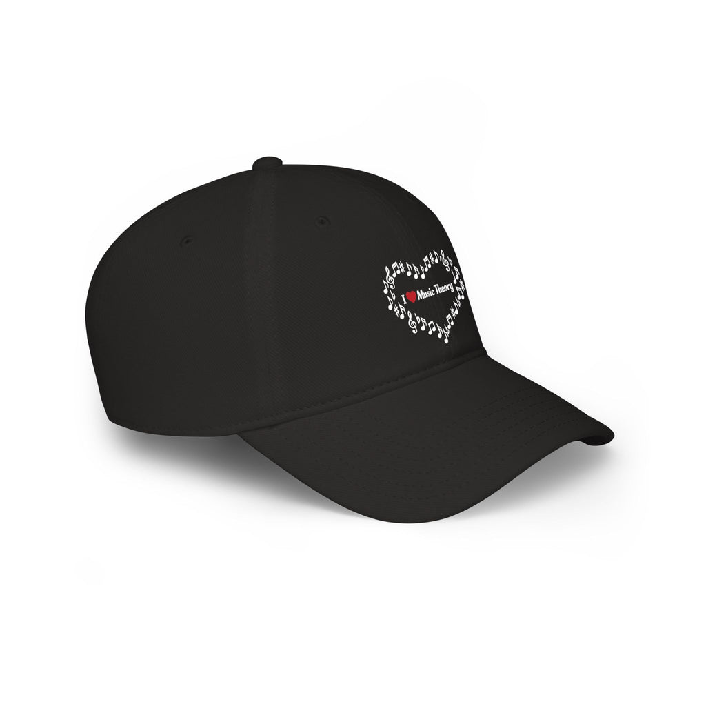 I Love Music Theory - Black Low Profile Baseball Cap