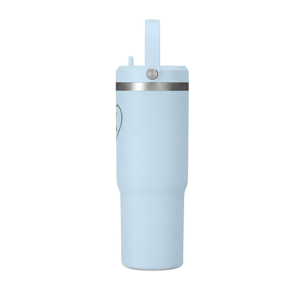 Monogram Heart Tumbler — 32oz - Know Your Worth Est. 61920 - Insulated Travel Cup with Initial 'Heart K'