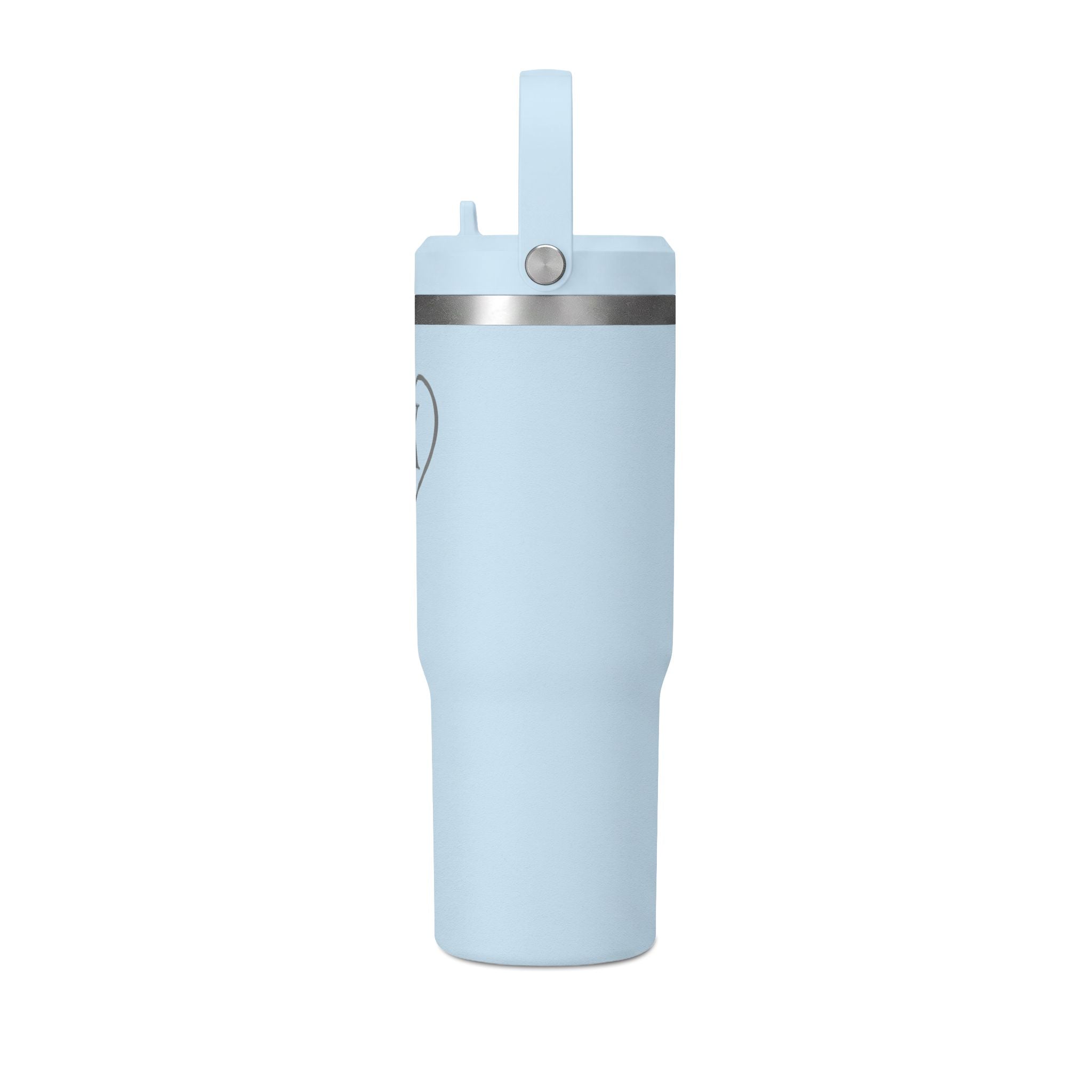 Monogram Heart Tumbler — 32oz - Know Your Worth Est. 61920 - Insulated Travel Cup with Initial 'Heart K'
