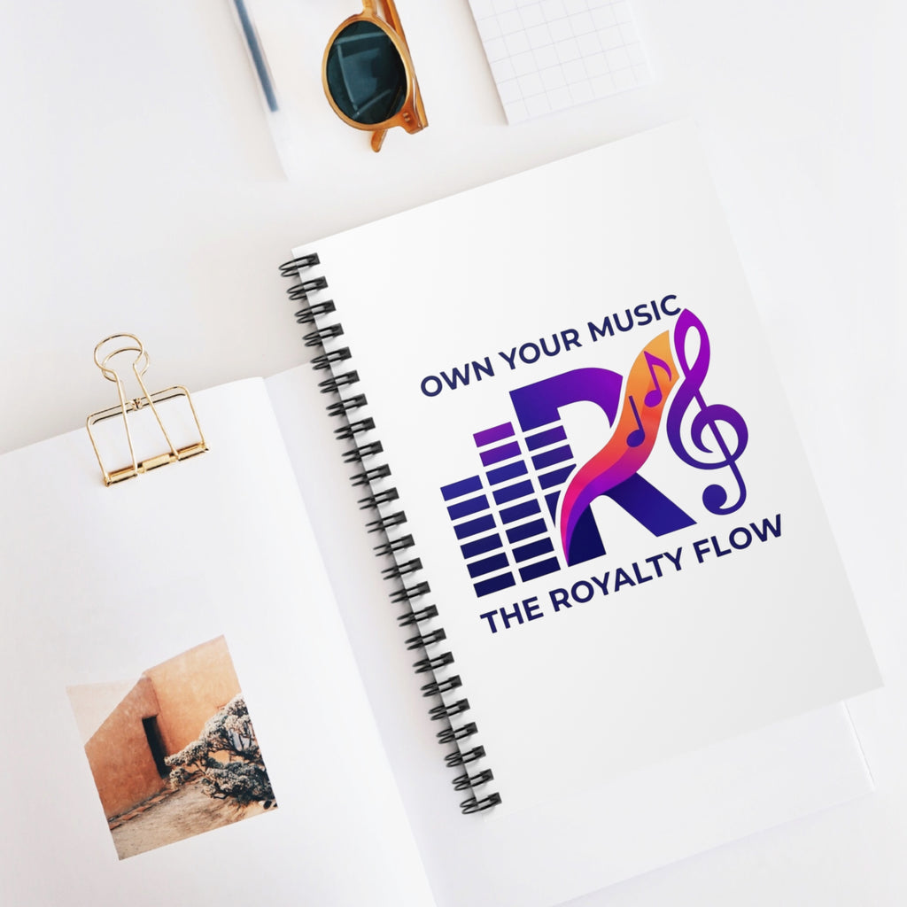 The Royalty Flow by KYW - Spiral Notebook – Motivational Ruled Journal Music Graphic