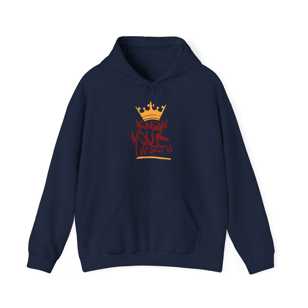 KYW — Inspirational Gold & Burgundy Crown Graphic Hoodie