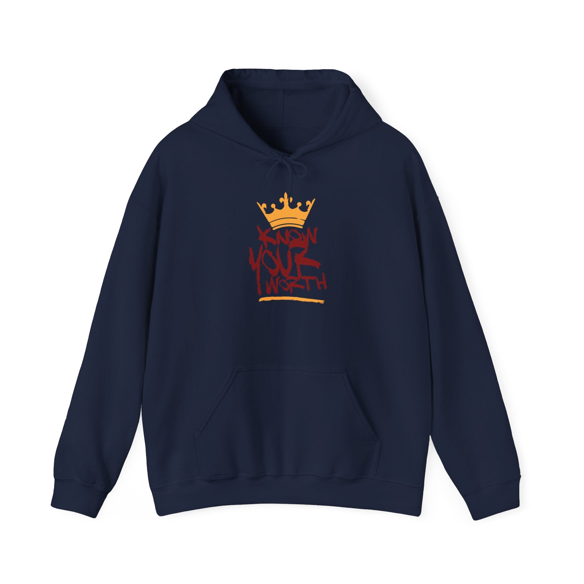 KYW — Inspirational Gold & Burgundy Crown Graphic Hoodie