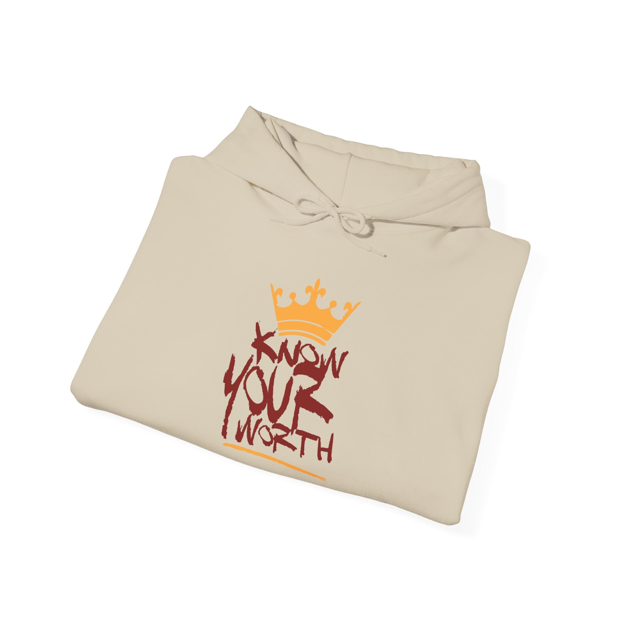 KYW — Inspirational Gold & Burgundy Crown Graphic Hoodie