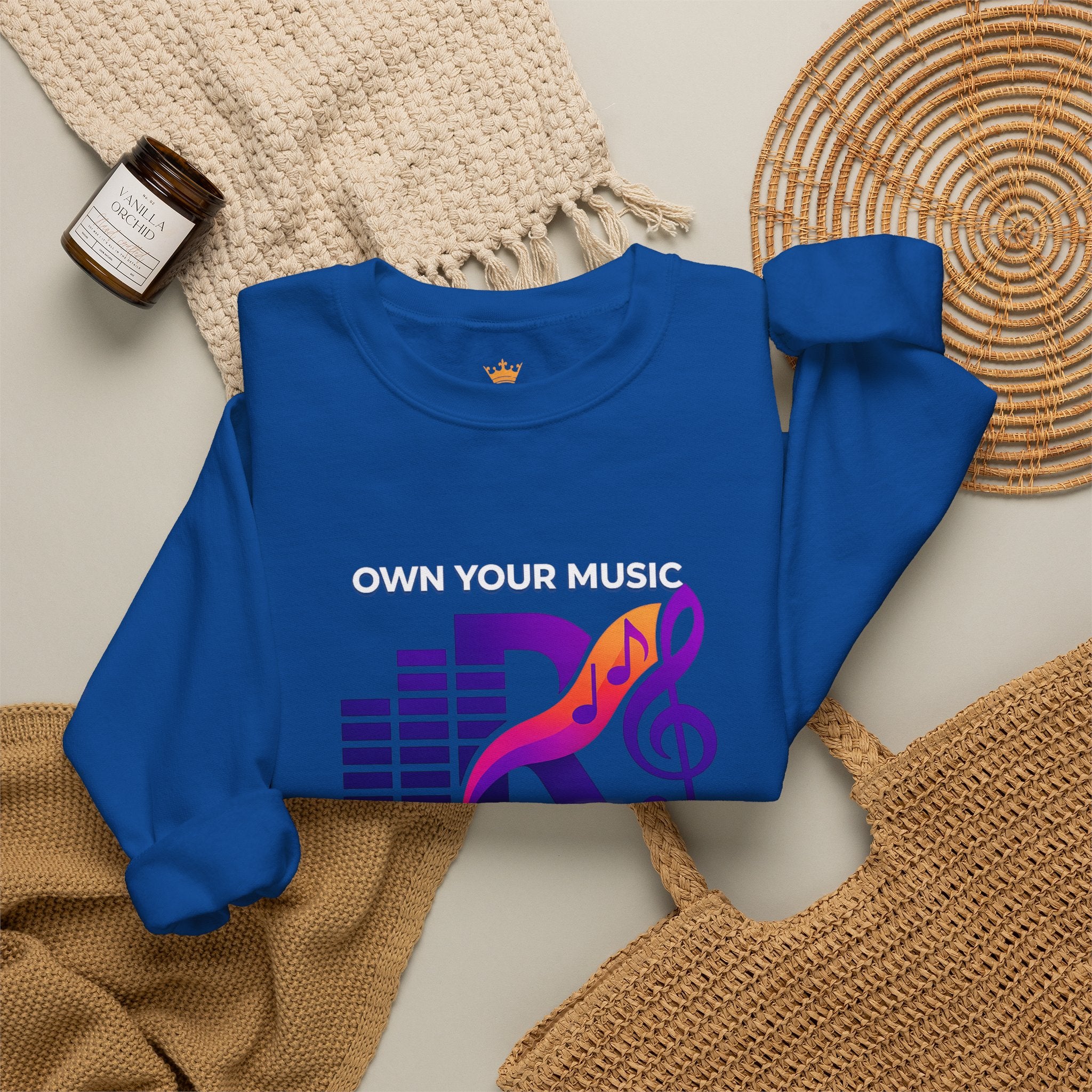 The Royalty Flow by KYW - Music Logo - Crewneck Sweatshirt